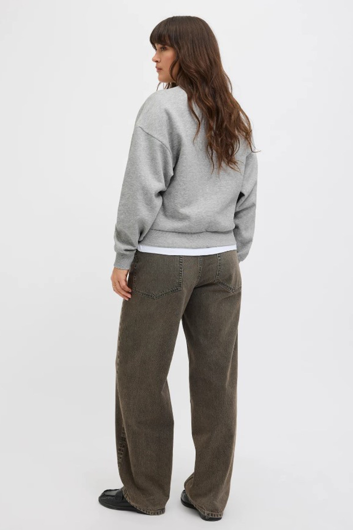 Jack & Jones Jxmerle Kadın Sweatshirt 12260608 Gri