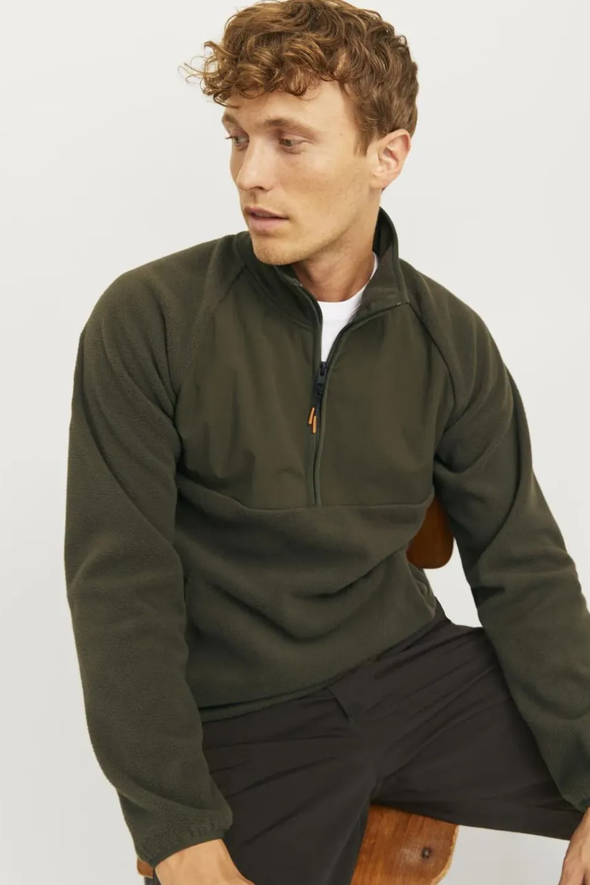 Jack & Jones Jcopeak Yarım Fermuar Erkek Sweat 12260979 Antrasit