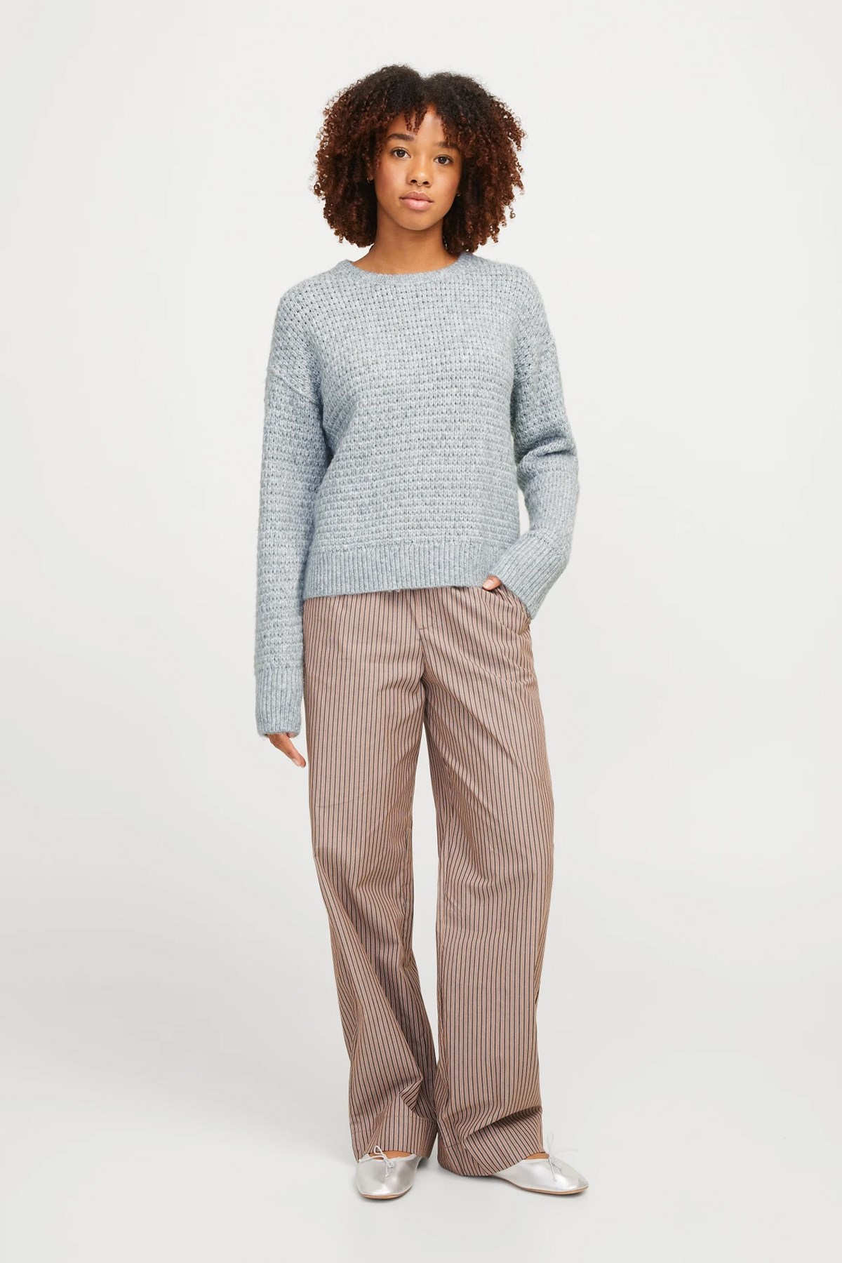 Jack & Jones Jxmilly Kadın Kazak 12261123 Gri