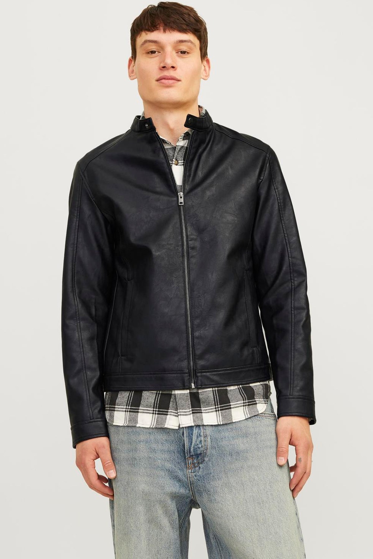 Jack & Jones Jjedylan Erkek Deri Mont 12261195 Siyah