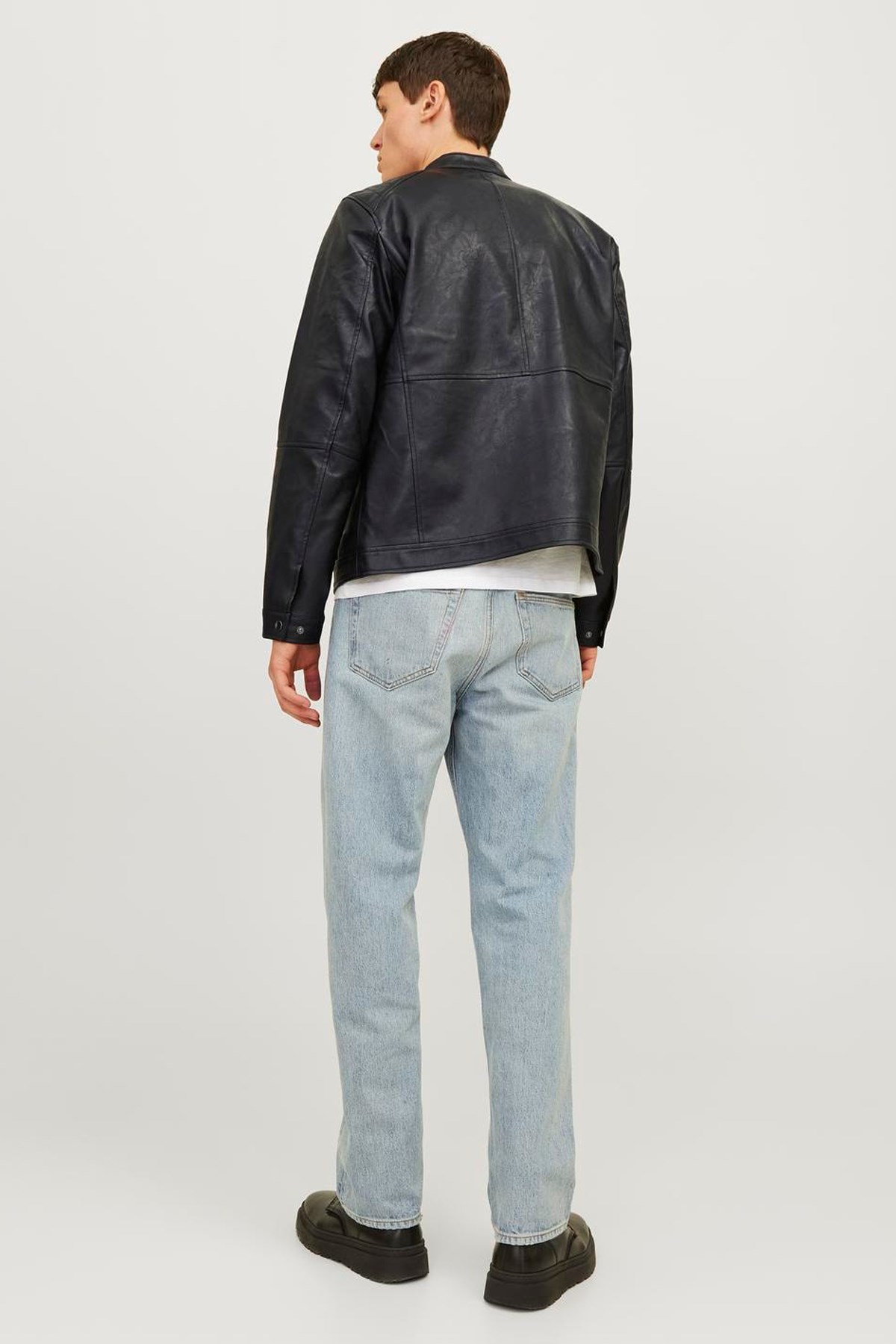 Jack & Jones Jjedylan Erkek Deri Mont 12261196 Siyah