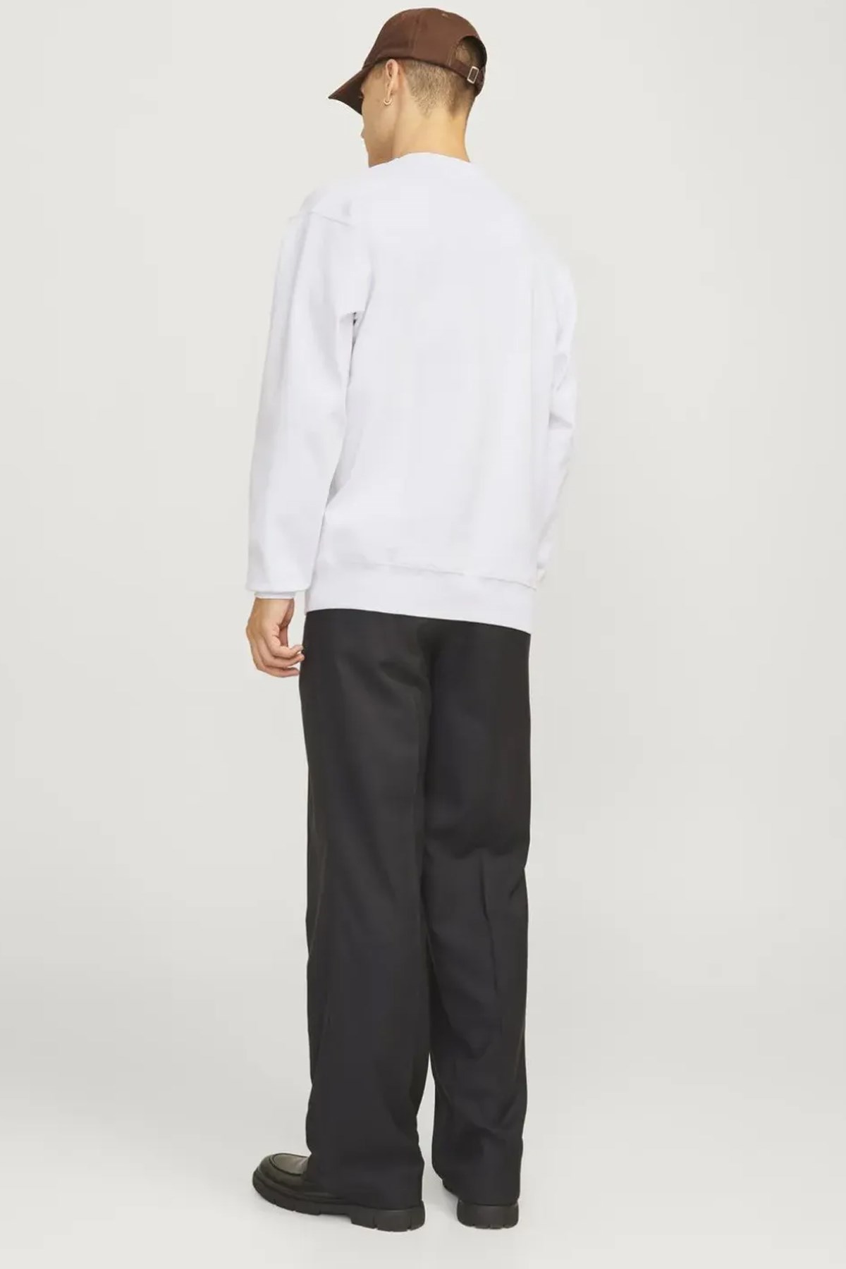 Jack & Jones Blachad Branding Erkek Sweat 12261386 Ekru