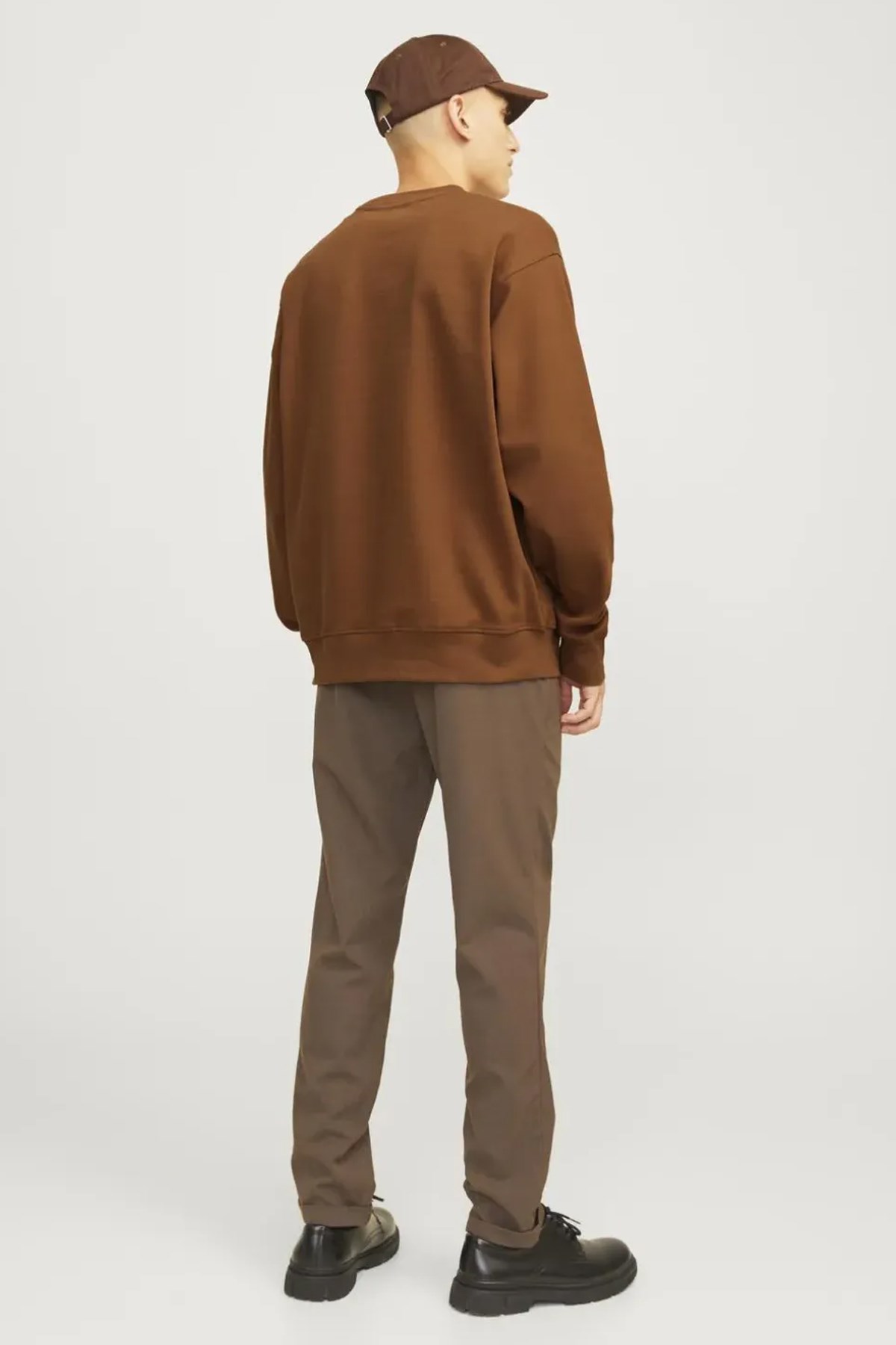 Jack & Jones Blachad Branding Erkek Sweat 12261386 Kahverengi