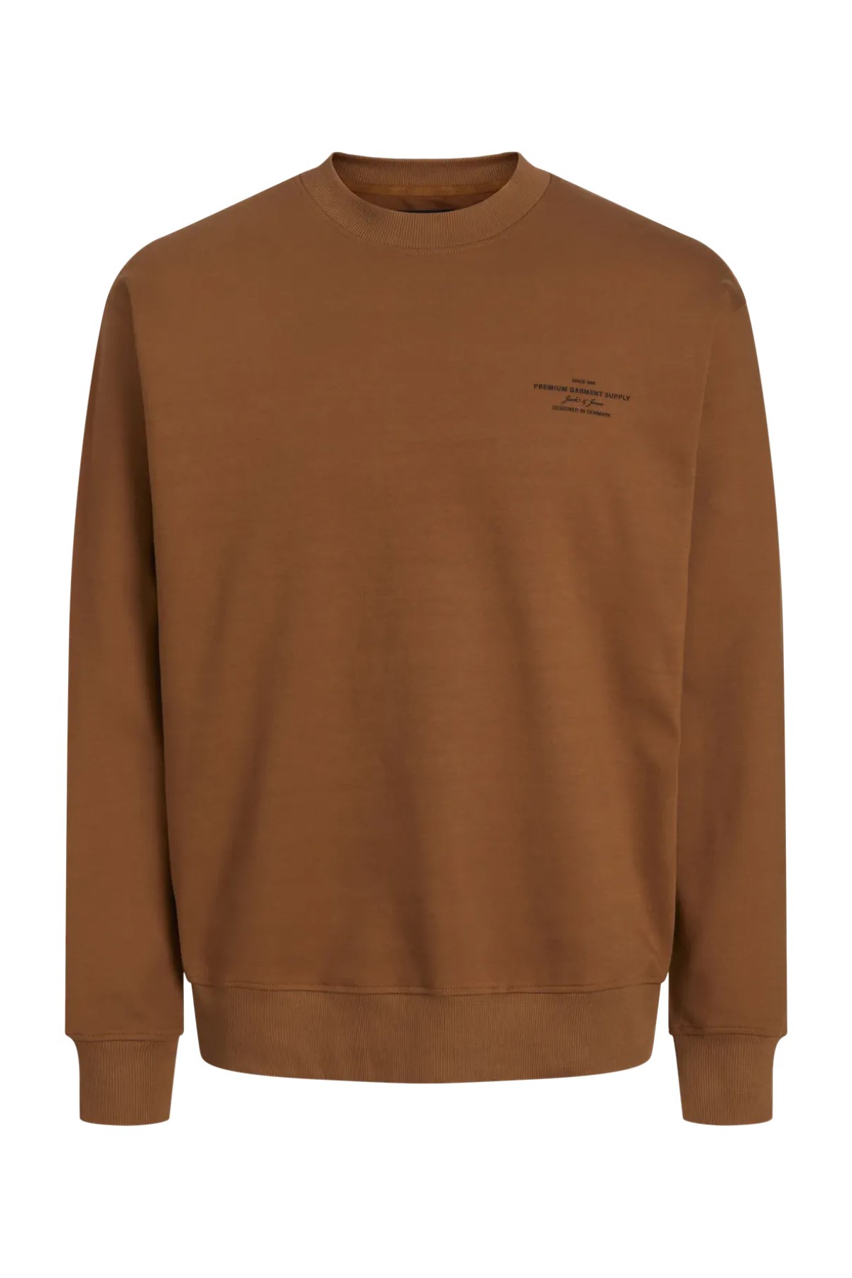 Jack & Jones Blachad Branding Erkek Sweat 12261386 Kahverengi