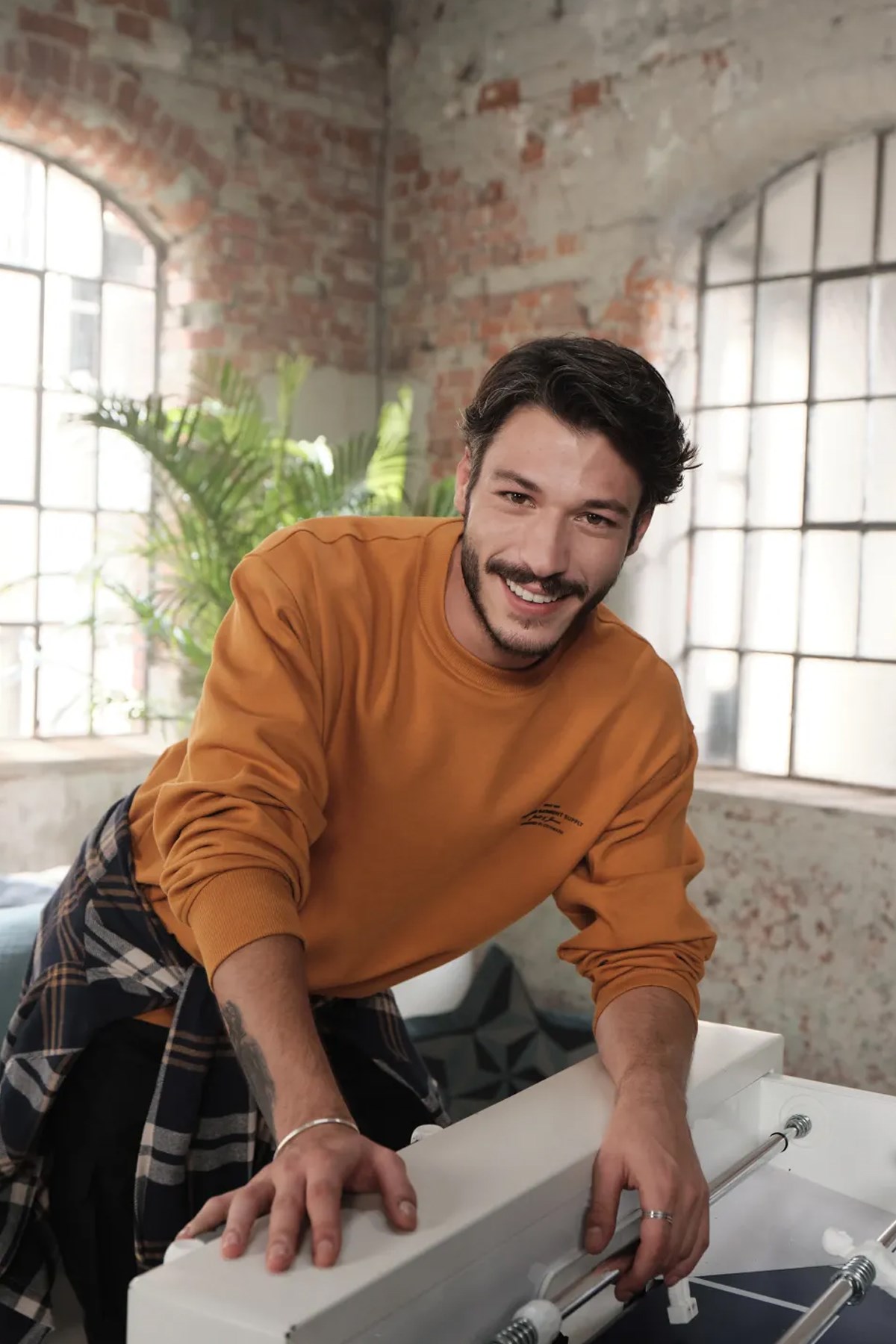 Jack & Jones Blachad Branding Erkek Sweat 12261386 Kahverengi