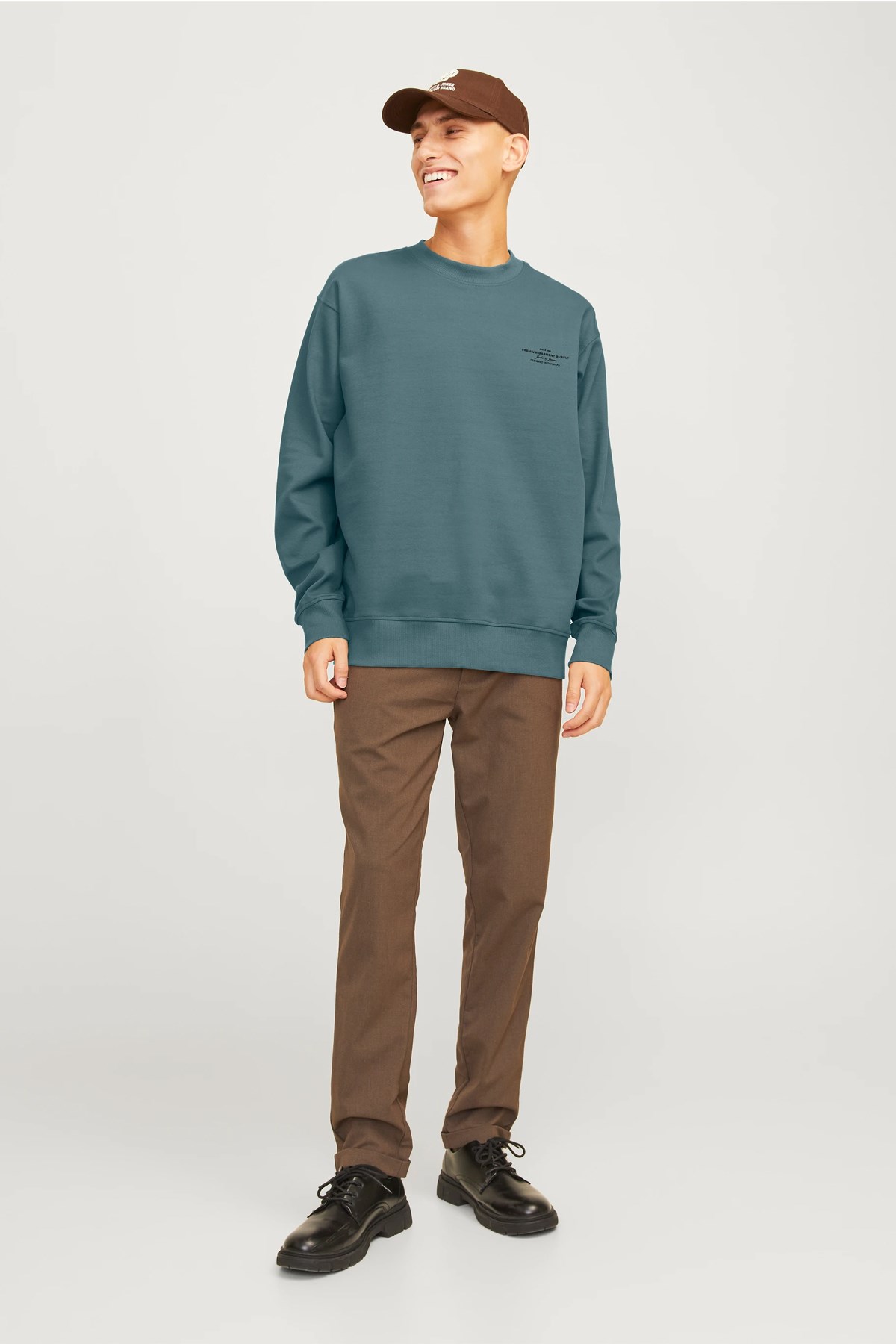 Jack & Jones Blachad Branding Erkek Sweat 12261386 Mavi