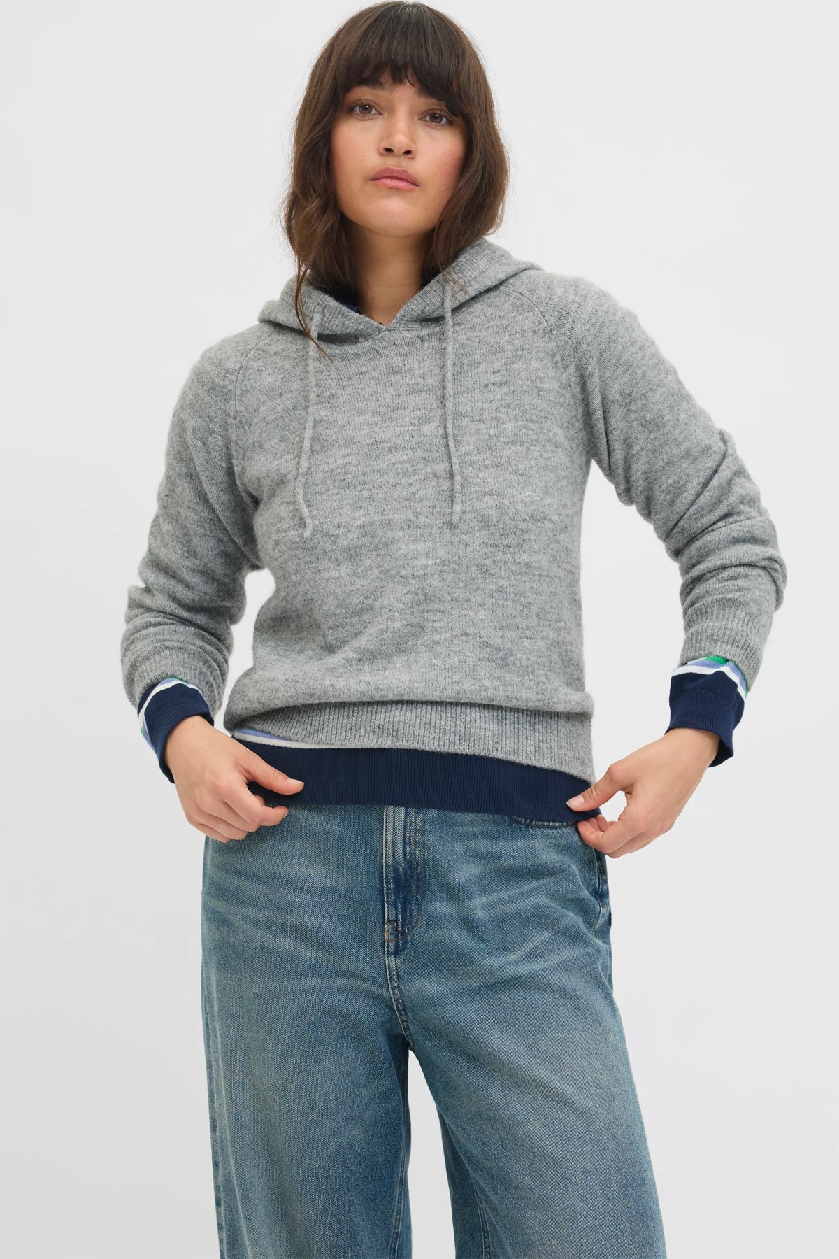 Jack & Jones Jxevi Kadın Kazak Gri
