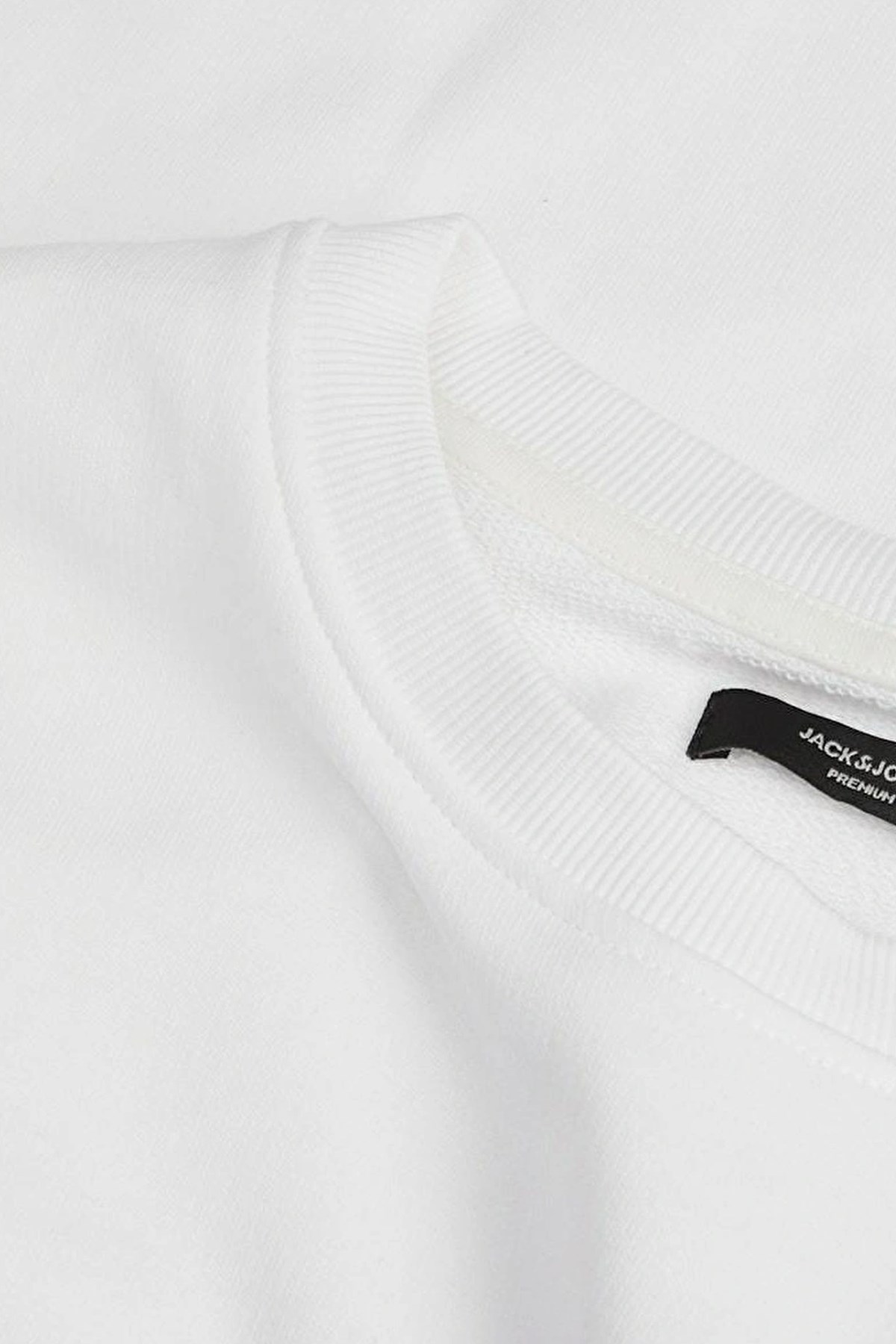 Jack & Jones Jprblajared Bisiklet Yaka Sweat 12261873 Beyaz