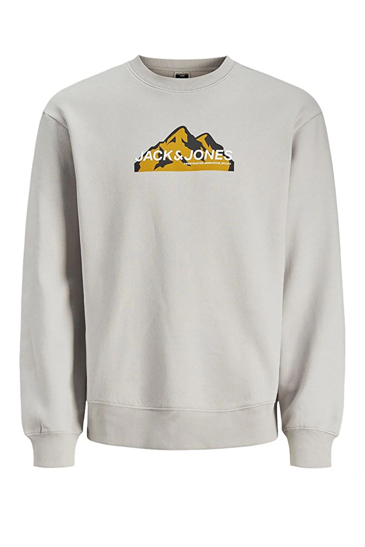 Jack & Jones Mountain Logo Erkek Sweat 12262094 Gri