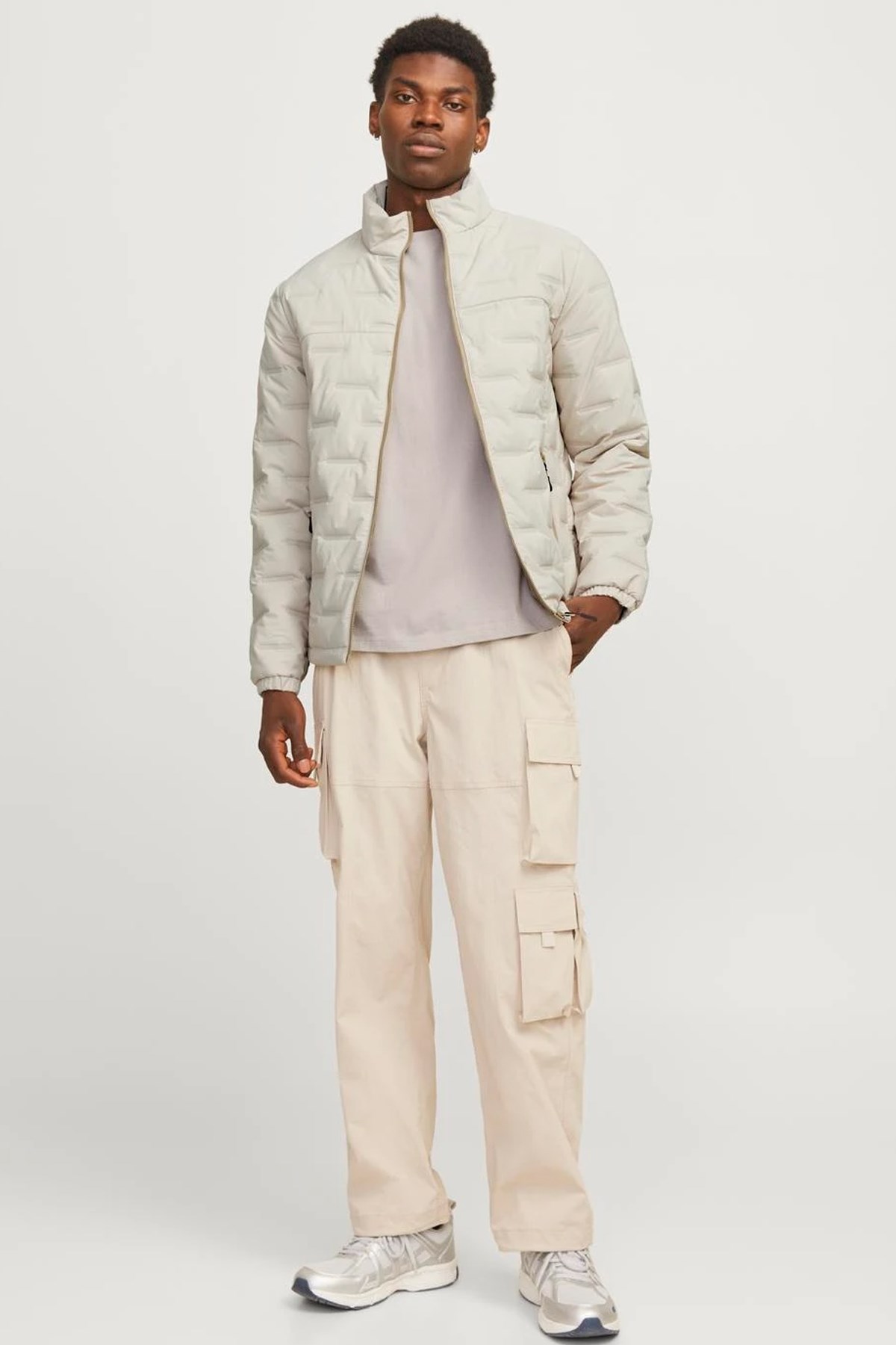 Jack & Jones Cosonic Stand Erkek Mont 12262102 Beyaz