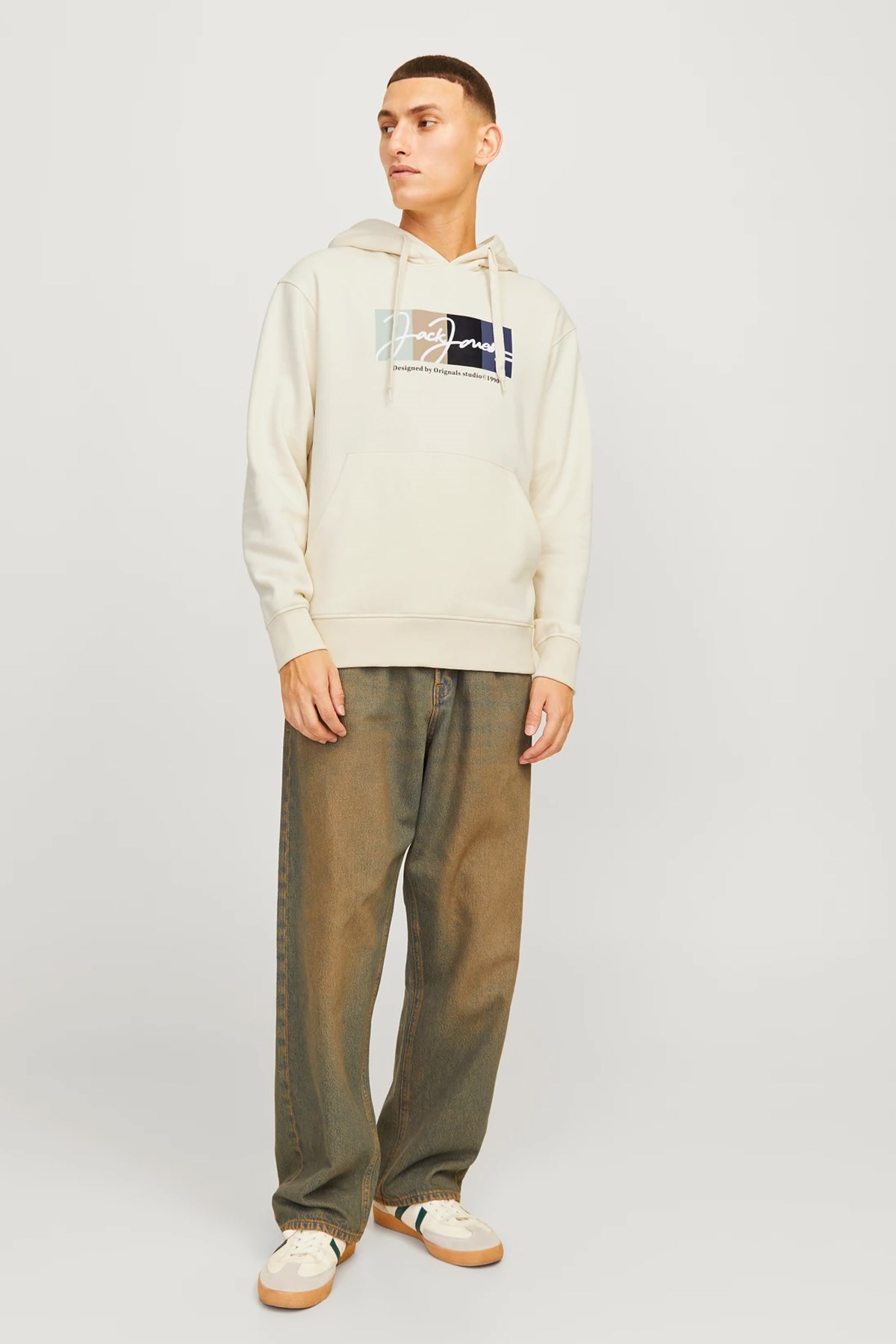 Jack & Jones Jorportland Erkek Sweat 12262421 Ekru