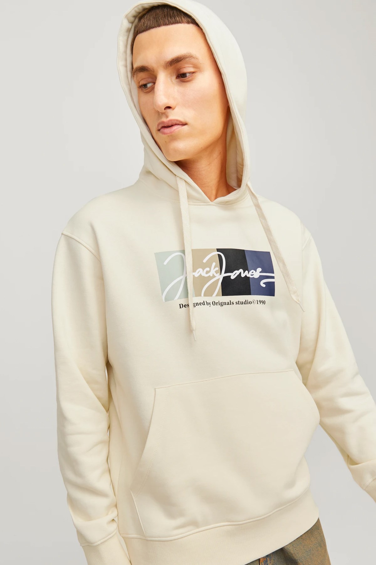 Jack & Jones Jorportland Erkek Sweat 12262421 Ekru