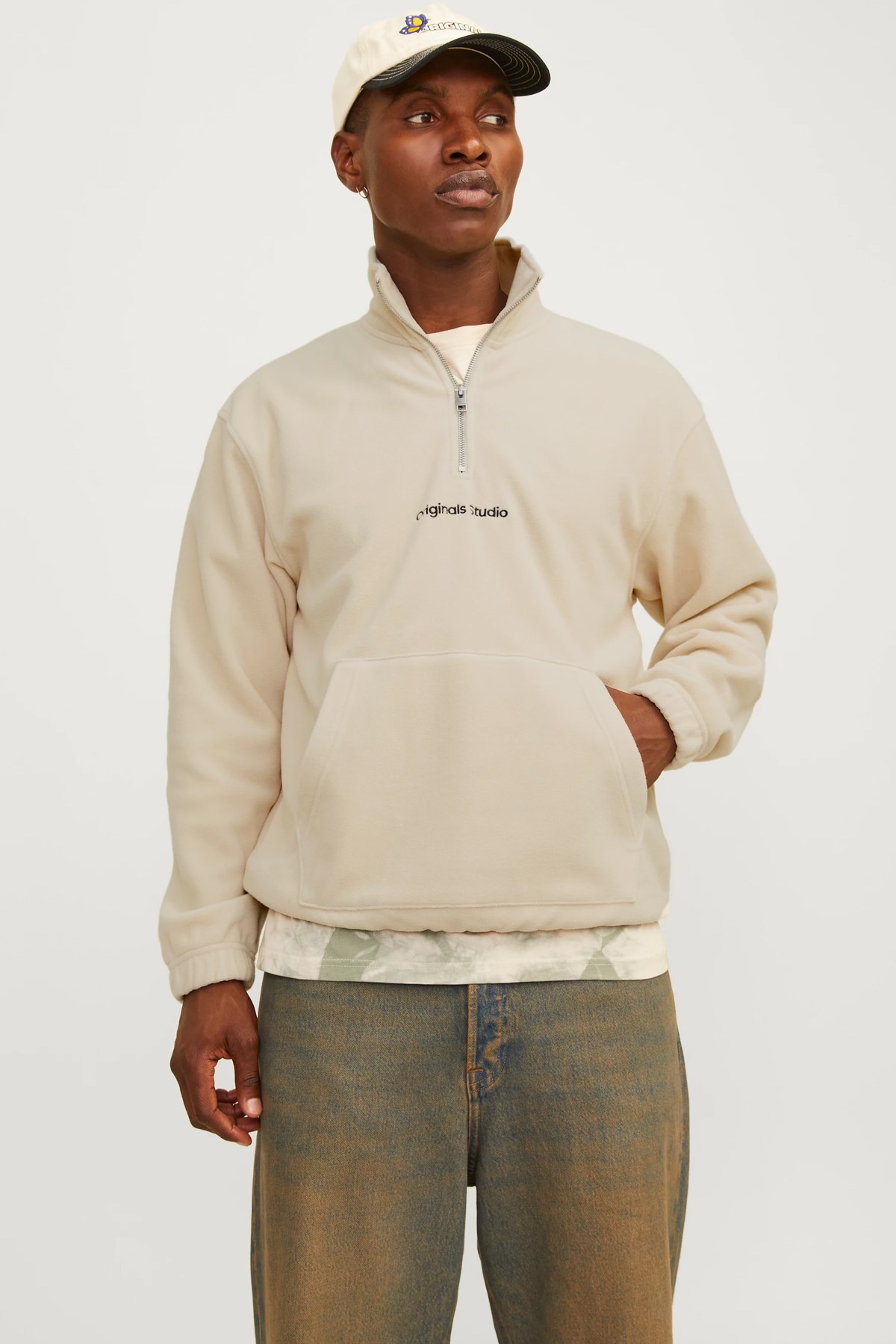 Jack & Jones Jorvesterbro Erkek Sweatshirt 12262981 Bej