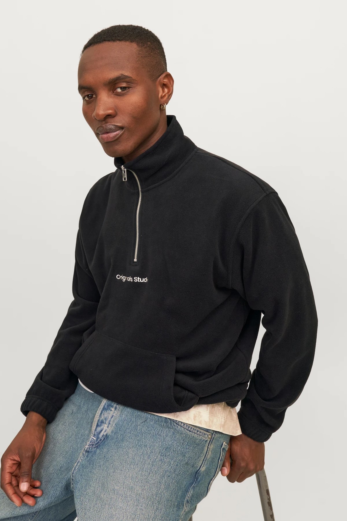 Jack & Jones Jorvesterbro Erkek Sweatshirt 12262981 Siyah