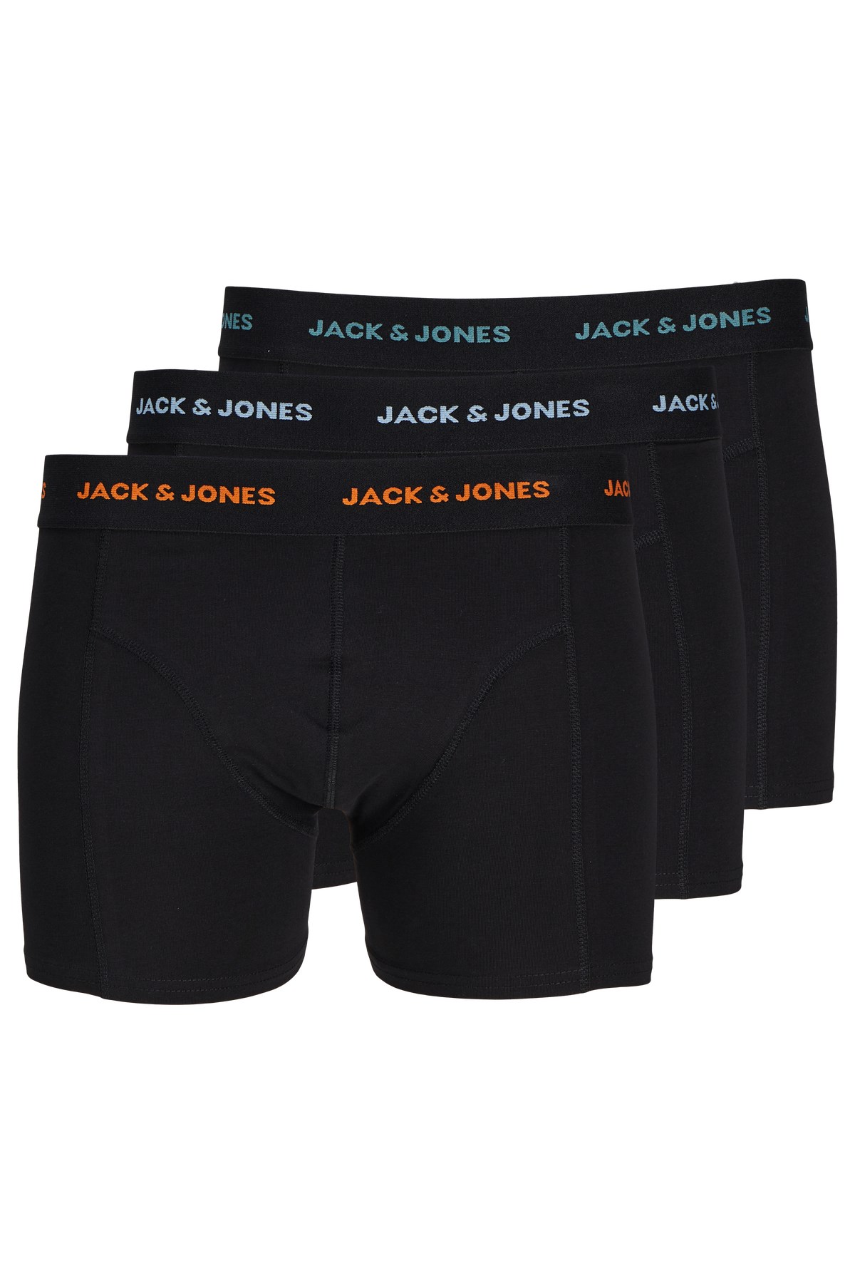 Jack & Jones Jacaron Solid Trunks 3'lü Boxer 12263876 Siyah