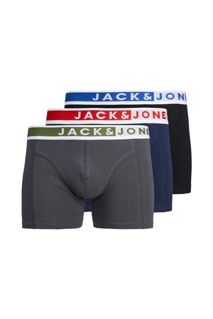 Jack & Jones Jackarim Solid Trunks 3'lü Boxer 12263890 Kırmızı