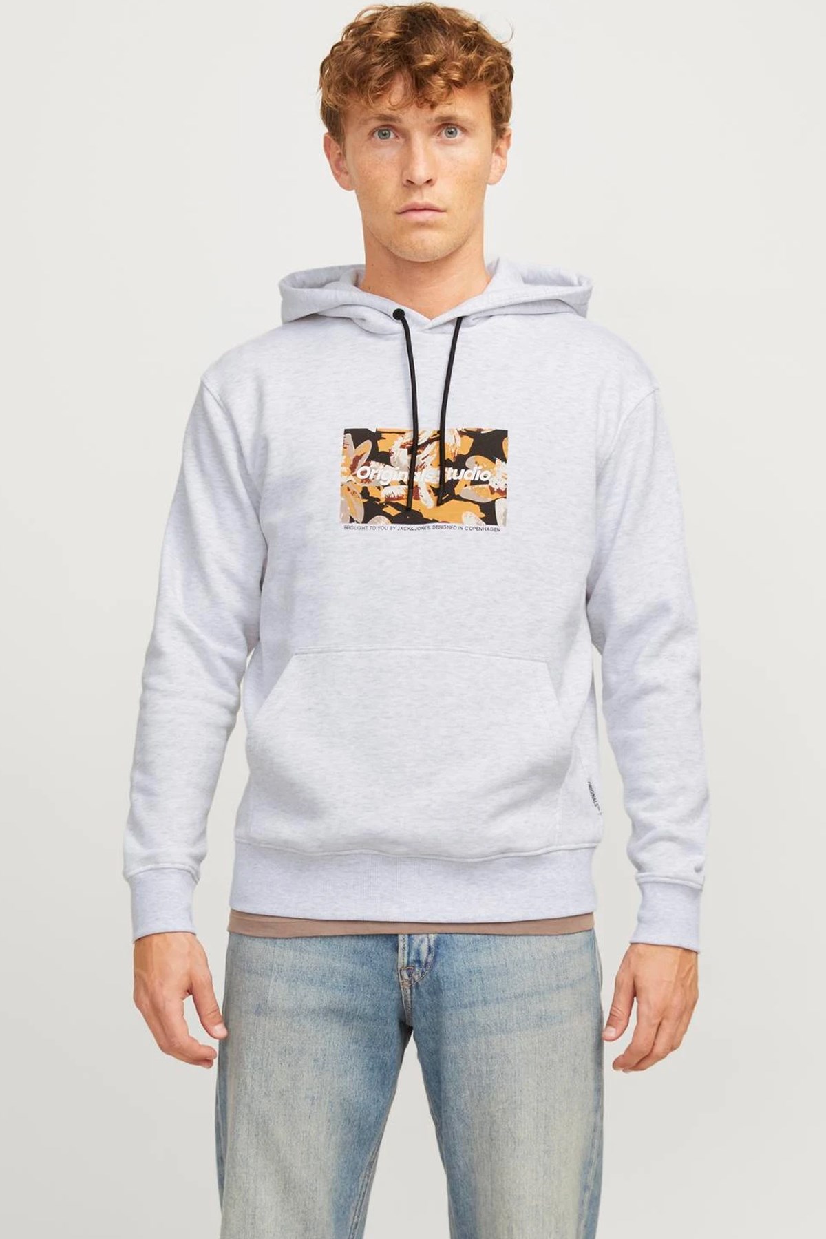 Jack & Jones Jorvesterbro Newton Boxfront Sweat 12266801 Beyaz