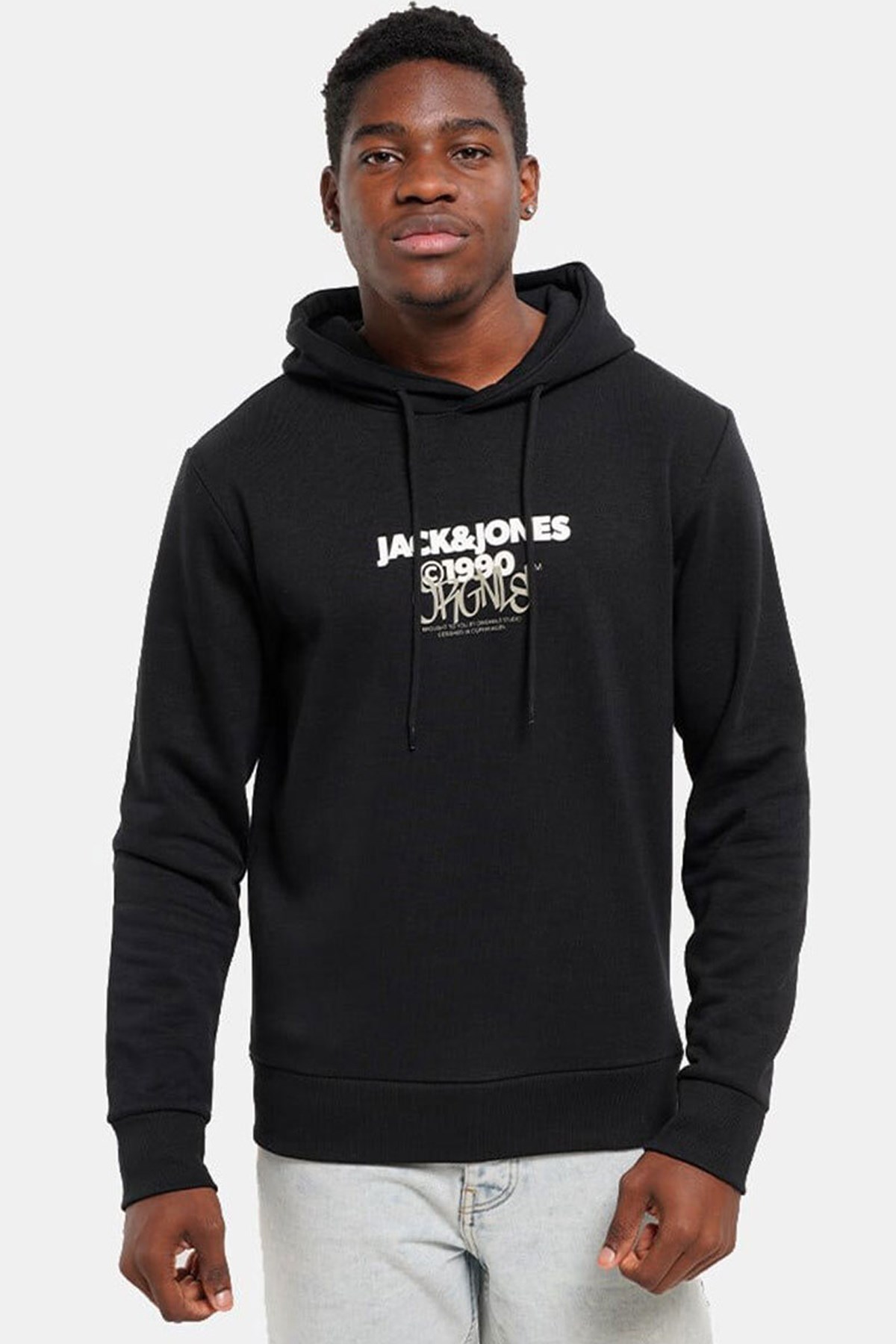 Jack & Jones Jorbushwıck Erkek Kapüşonlu 12266946 Siyah