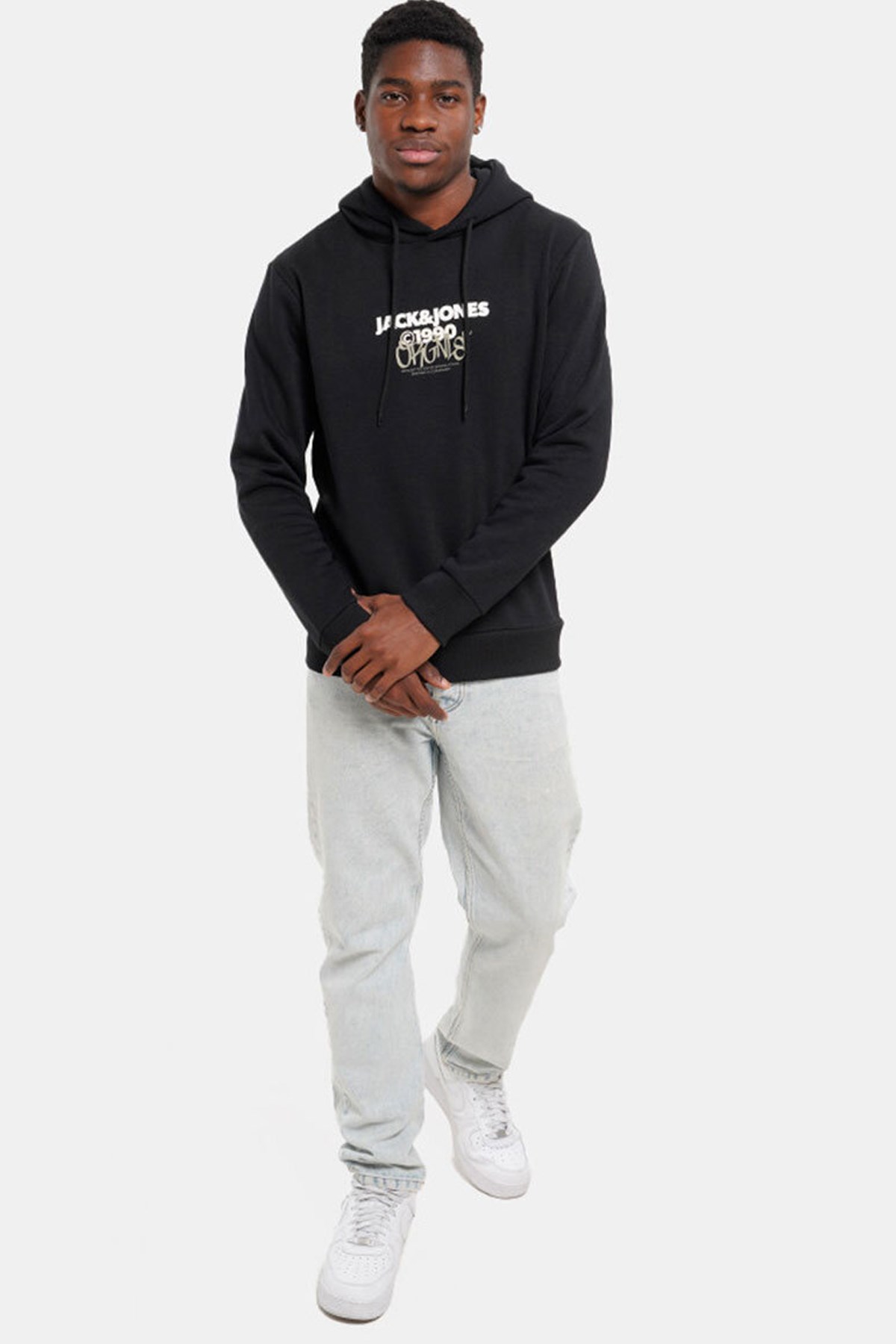 Jack & Jones Jorbushwıck Erkek Kapüşonlu 12266946 Siyah