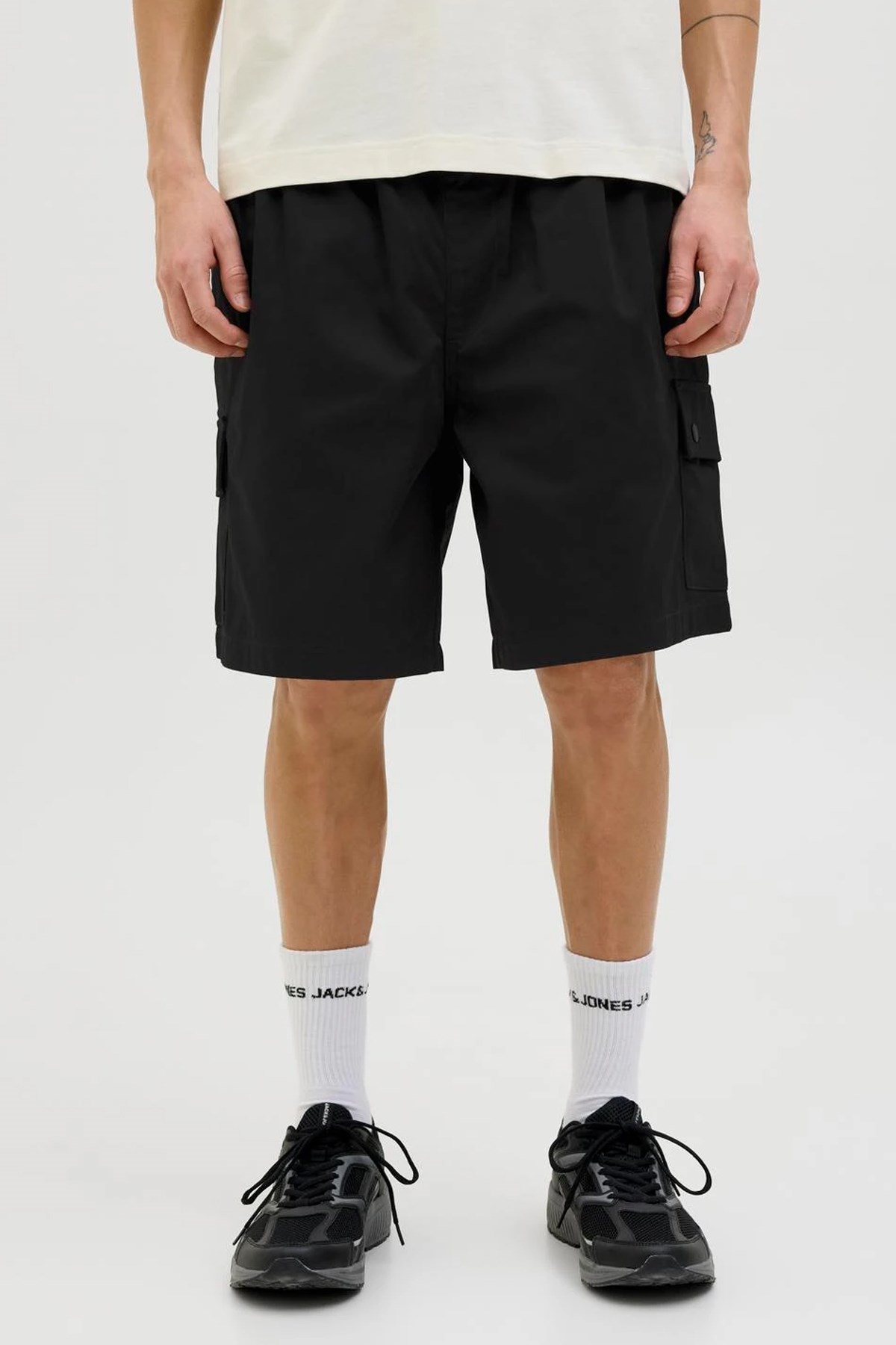 Jack & Jones Jpstbill Snap Cargo Erkek Şort 12268023 Siyah