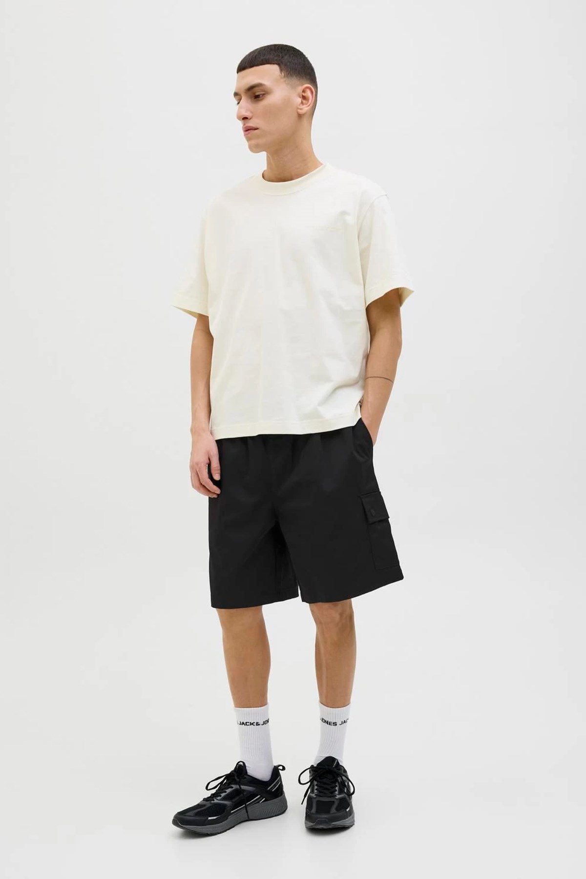 Jack & Jones Jpstbill Snap Cargo Erkek Şort 12268023 Siyah