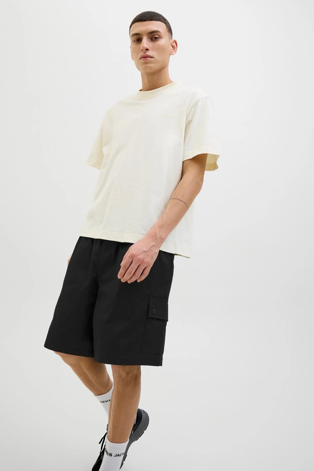 Jack & Jones Jpstbill Snap Cargo Erkek Şort 12268023 Siyah