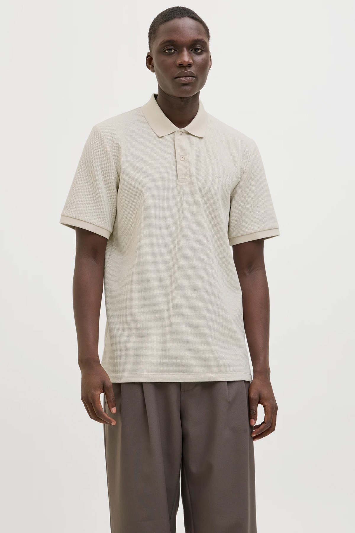 Jack & Jones Jjeaustin Erkek Polo Yaka Tişört 12268130 Bej