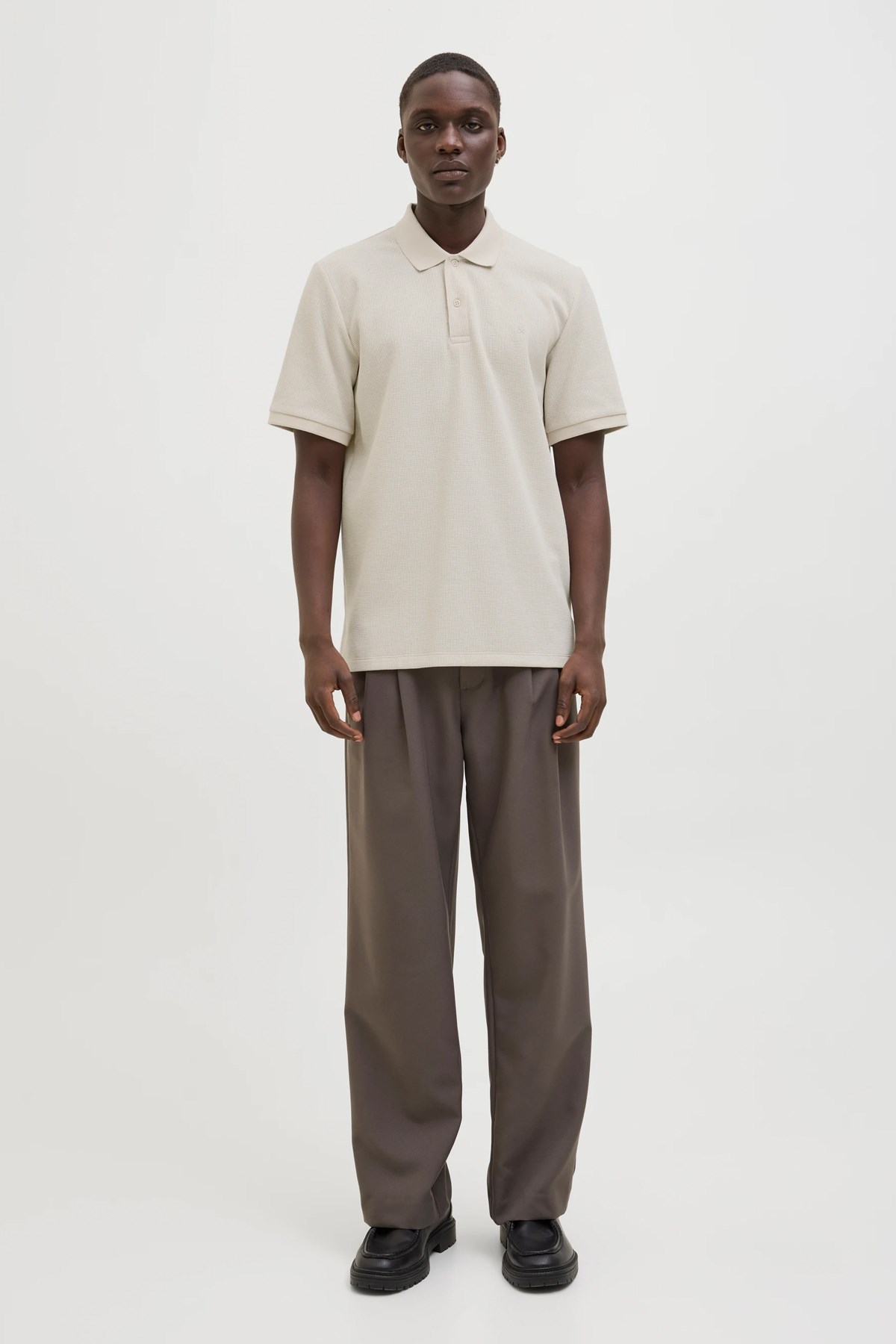 Jack & Jones Jjeaustin Erkek Polo Yaka Tişört 12268130 Bej