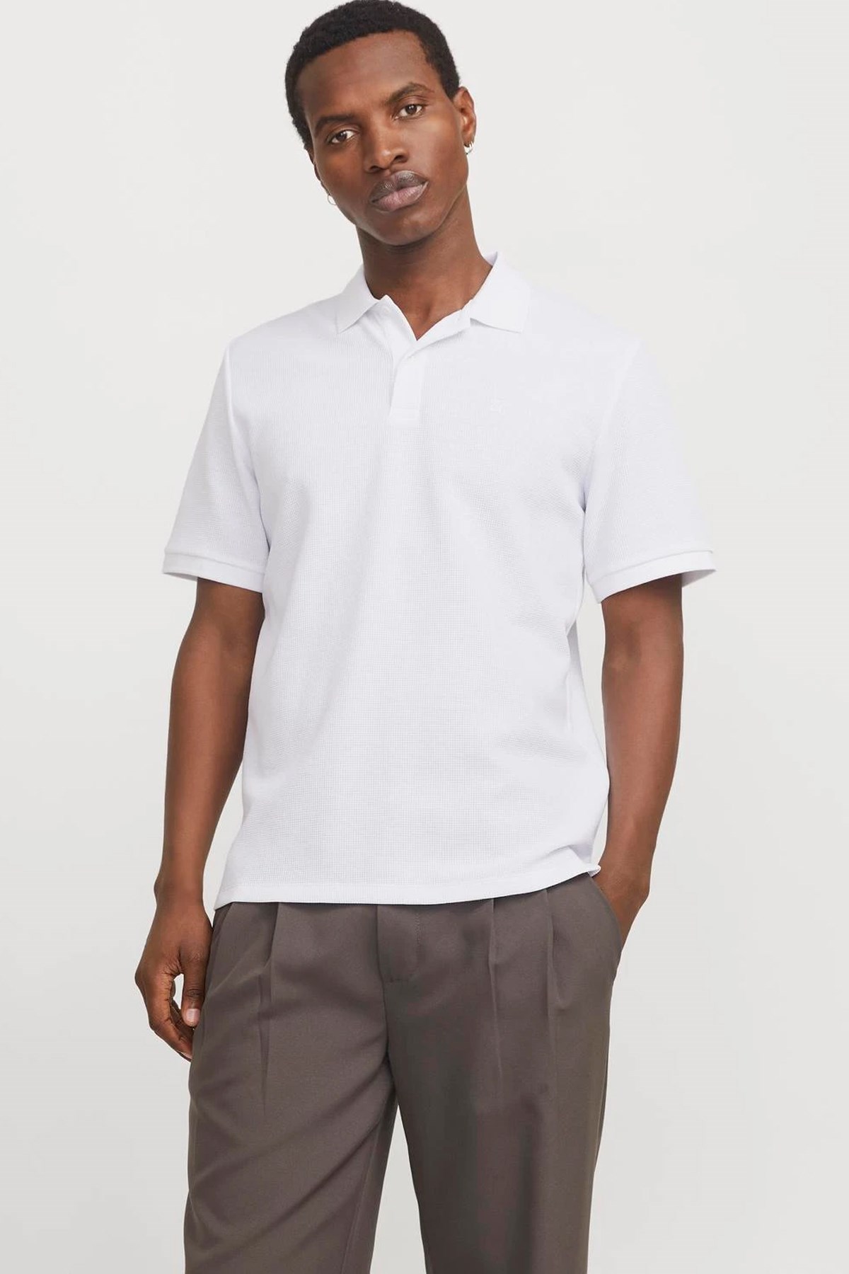 Jack & Jones Jjeaustin Erkek Polo Yaka Tişört 12268130 Beyaz