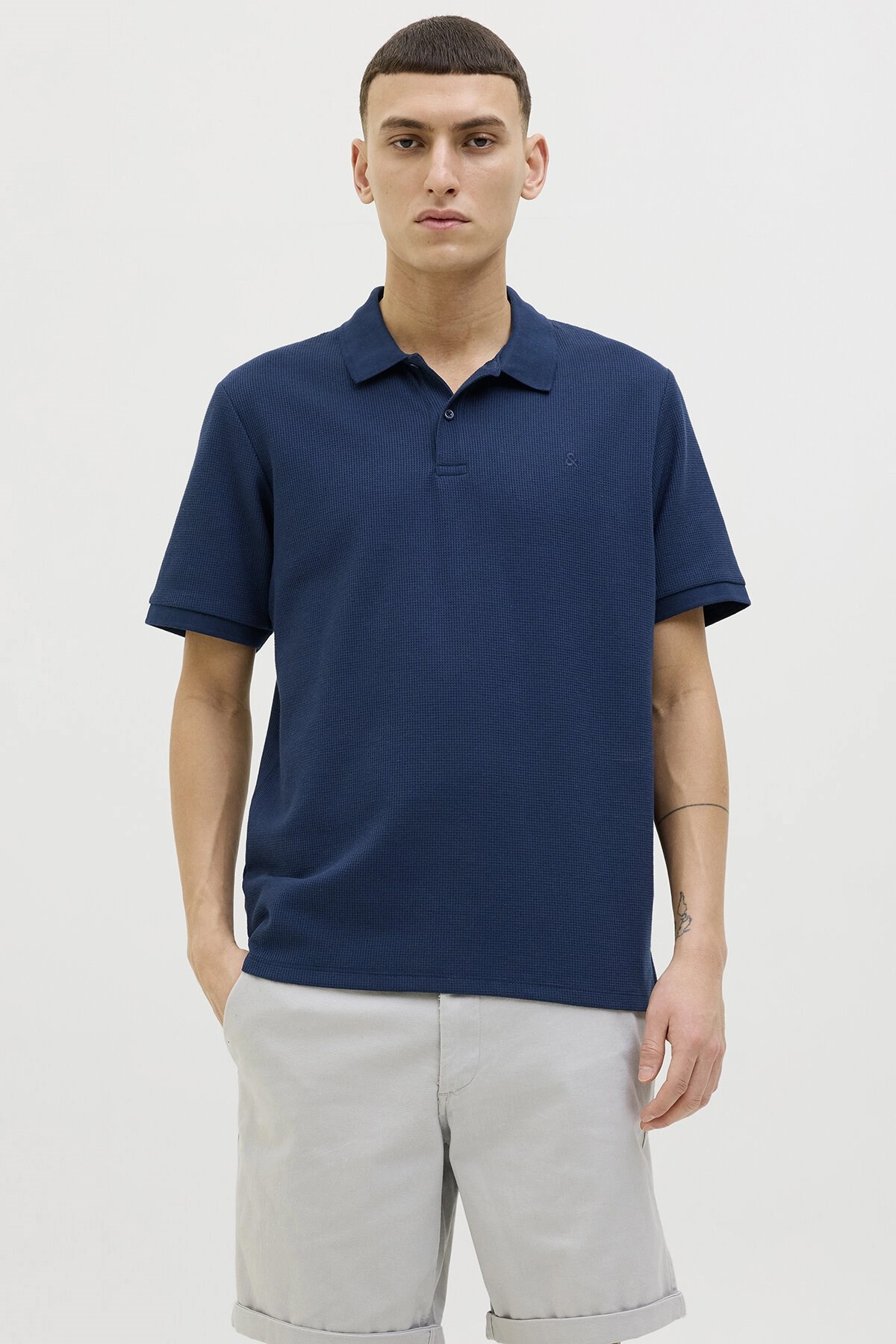 Jack & Jones Jjeaustin Erkek Polo Yaka Tişört 12268130 Lacivert