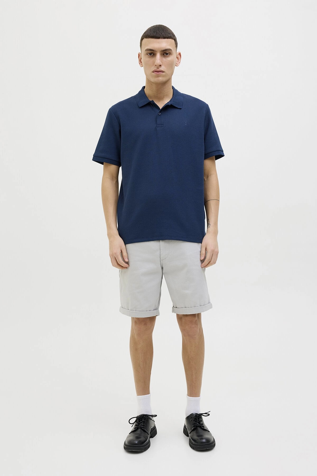 Jack & Jones Jjeaustin Erkek Polo Yaka Tişört 12268130 Lacivert