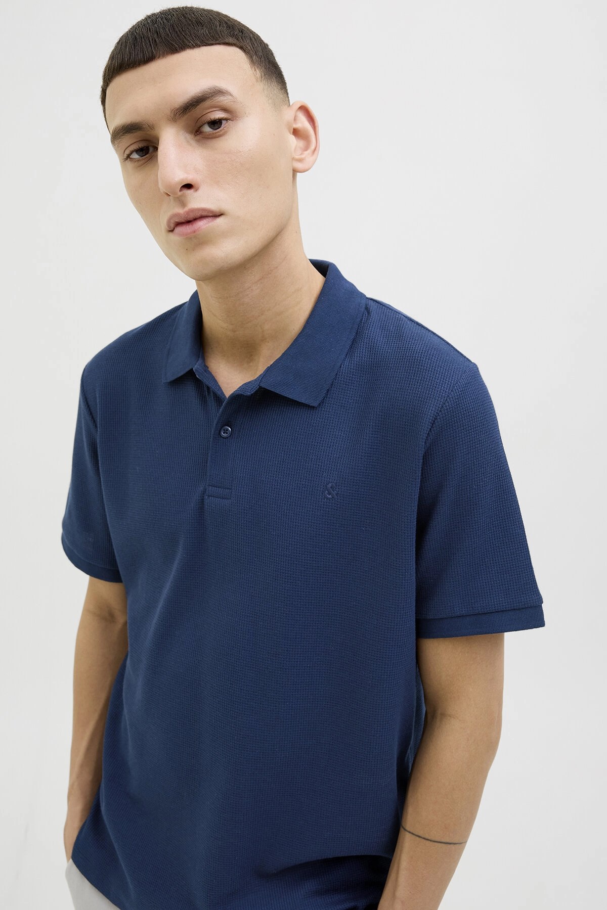 Jack & Jones Jjeaustin Erkek Polo Yaka Tişört 12268130 Lacivert