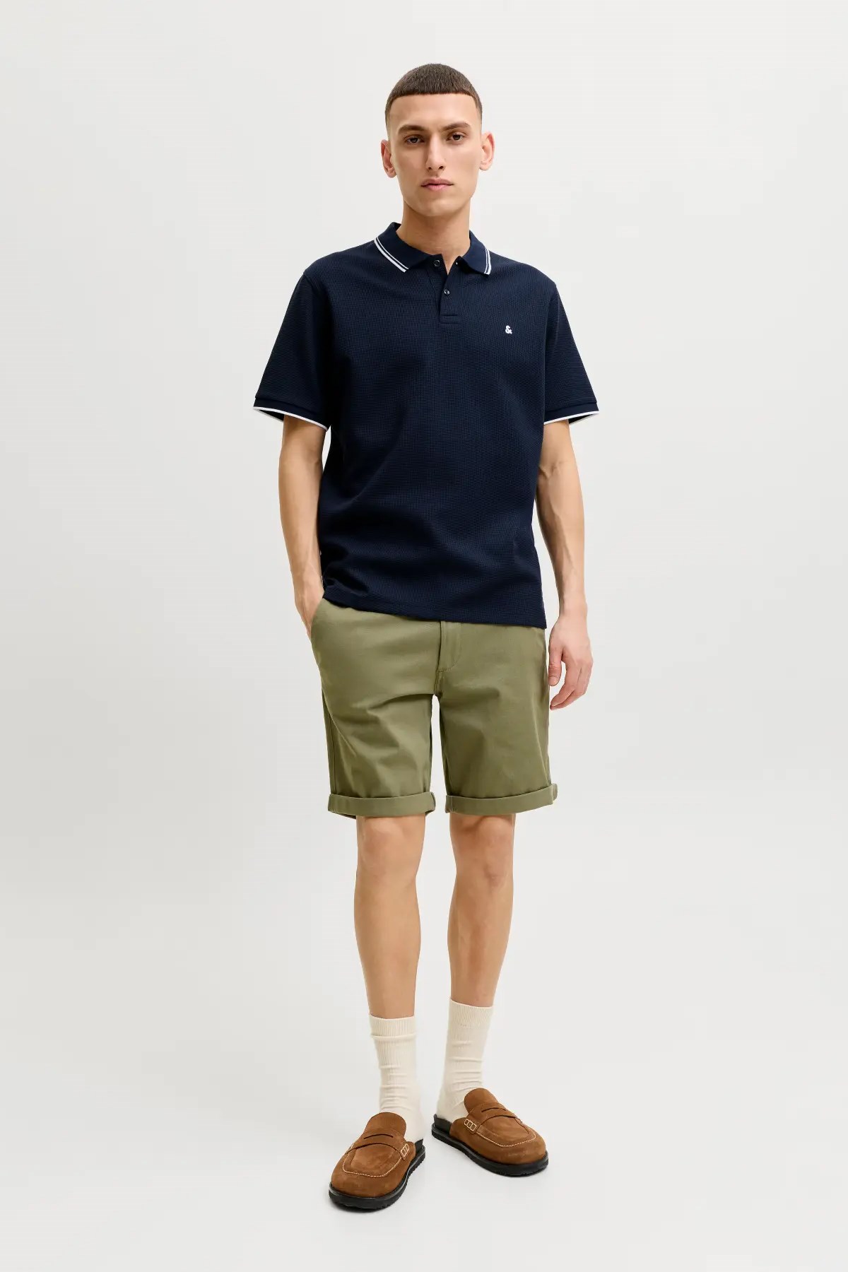 Jack & Jones Jjeaustin Erkek Polo Yaka Tişört 12268130 Mavi