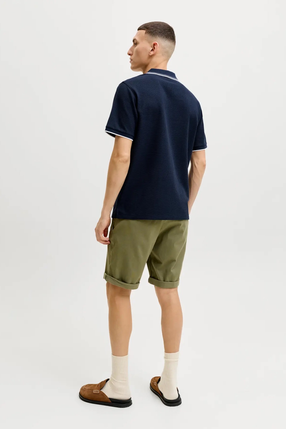 Jack & Jones Jjeaustin Erkek Polo Yaka Tişört 12268130 Mavi