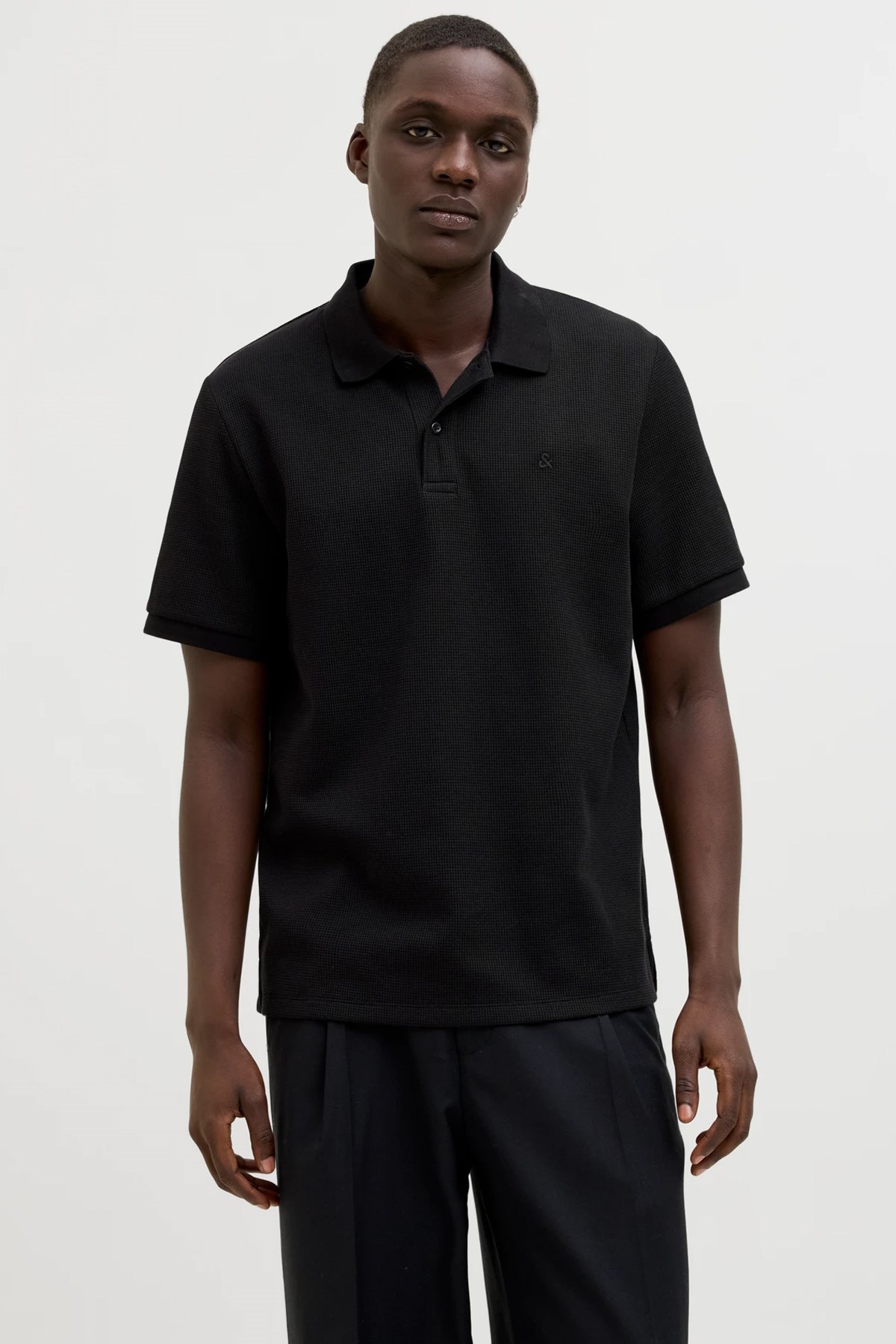 Jack & Jones Jjeaustin Erkek Polo Yaka Tişört 12268130 Siyah