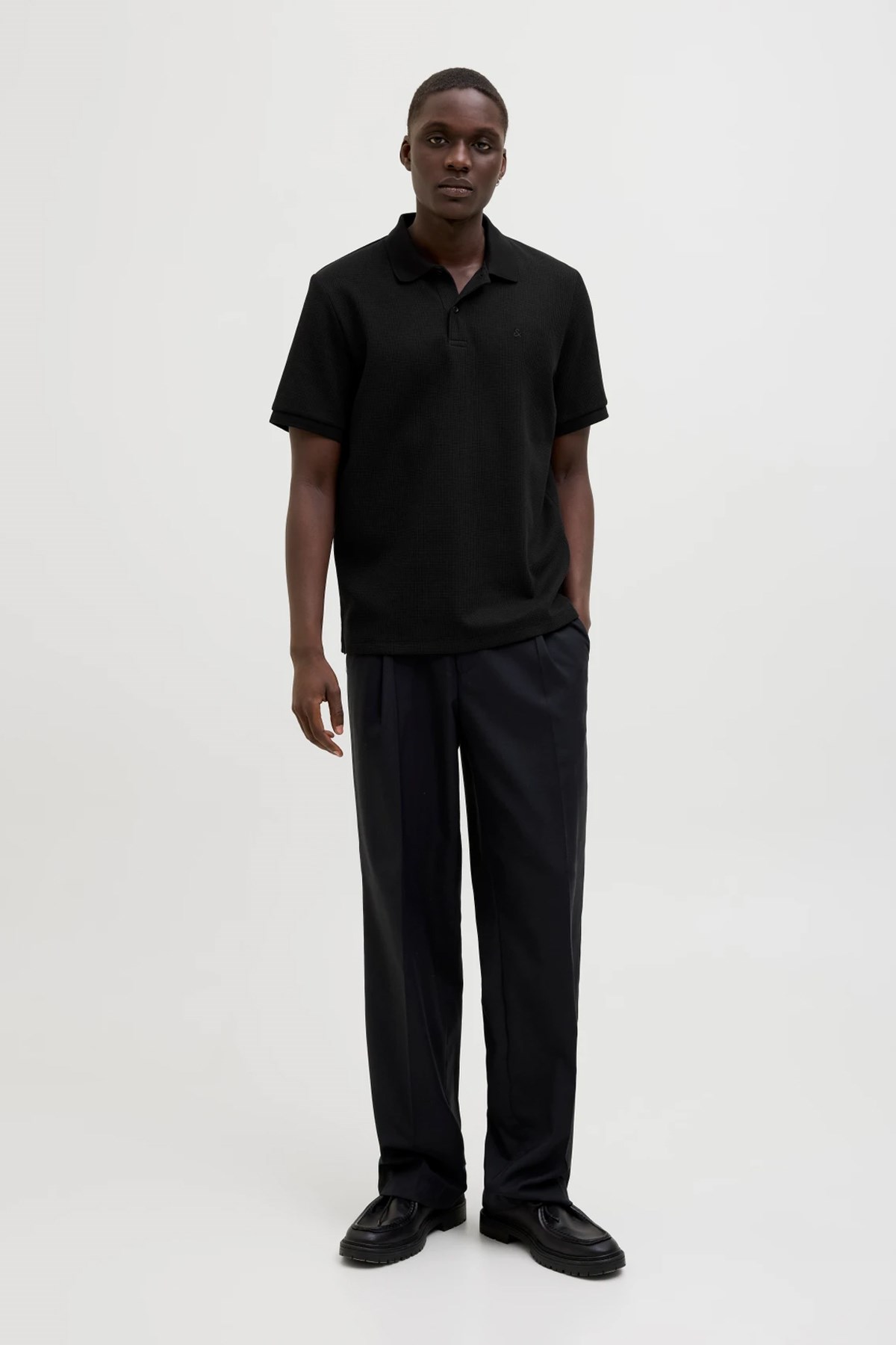 Jack & Jones Jjeaustin Erkek Polo Yaka Tişört 12268130 Siyah