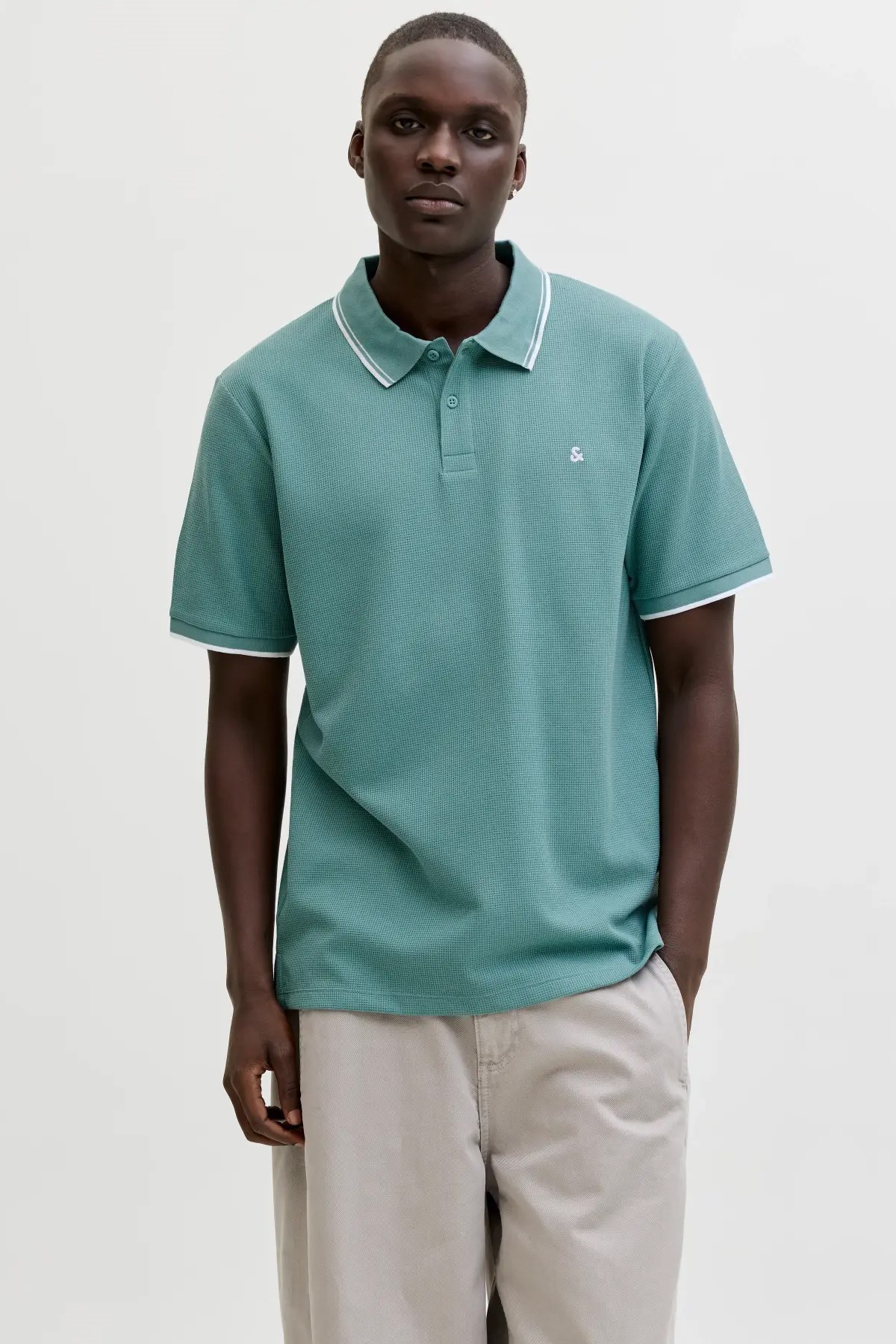 Jack & Jones Jjeaustin Erkek Polo Yaka Tişört 12268130 Yeşil