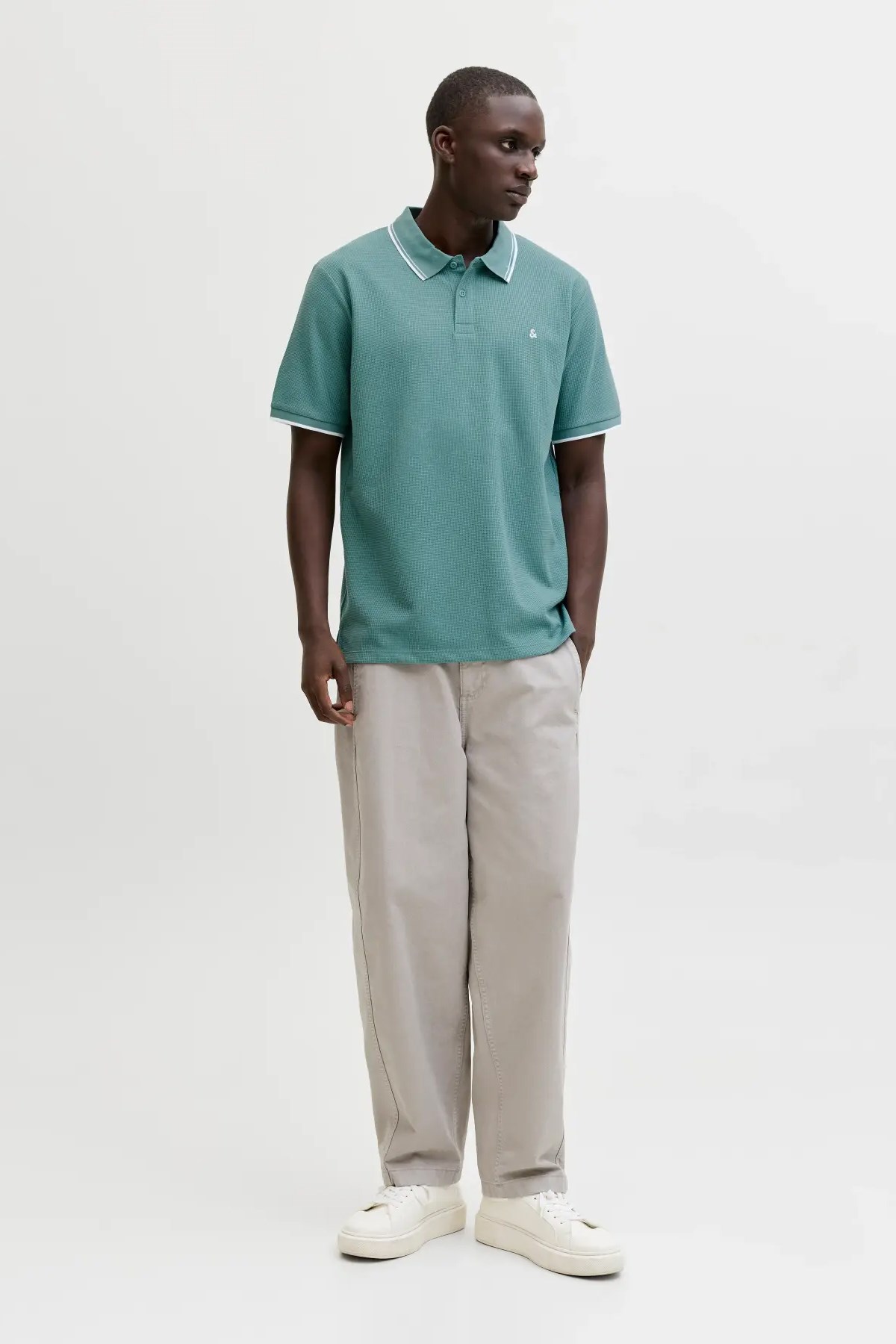 Jack & Jones Jjeaustin Erkek Polo Yaka Tişört 12268130 Yeşil