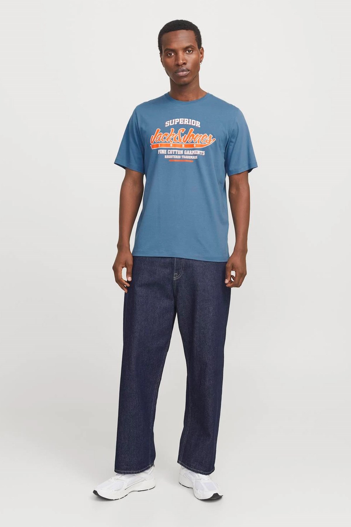 Jack & Jones Jjelogo Erkek Tişört 12268267 Lacivert