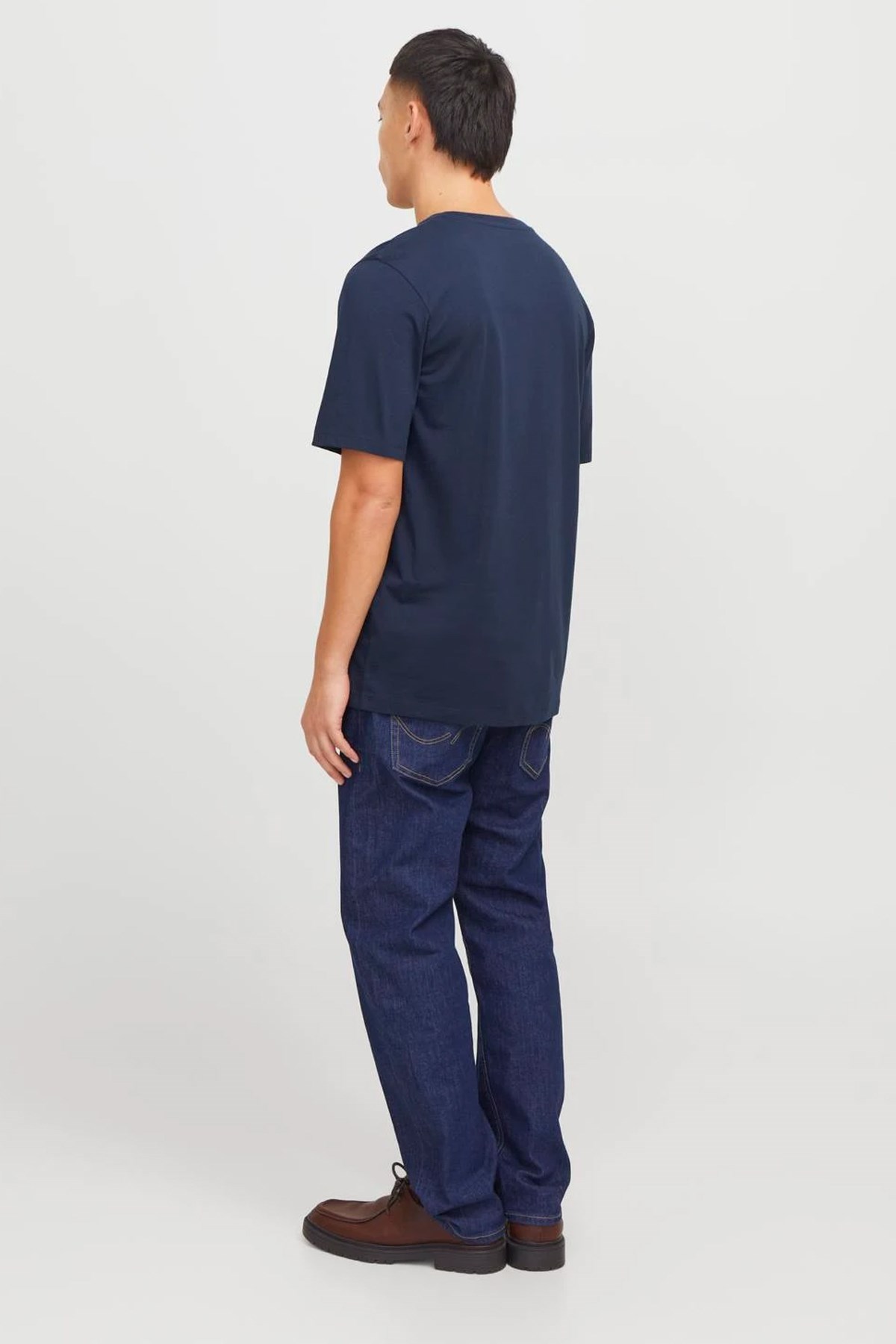 Jack & Jones Jjelogo Erkek Tişört 12268267 Mavi