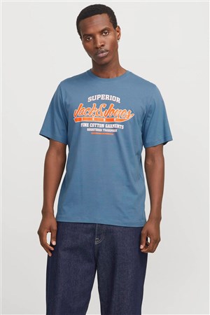 Jack & Jones Jjelogo Erkek Tişört 12268267 Lacivert