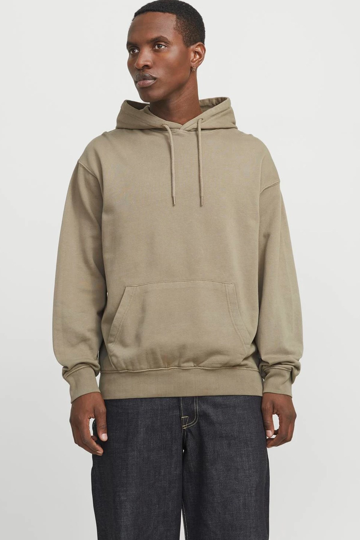 Jack & Jones Jjecharge Faded Erkek Sweatshirt 12268272 Bej