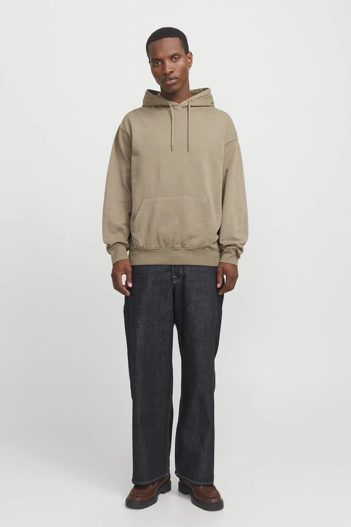 Jack & Jones Jjecharge Faded Erkek Sweatshirt 12268272 Bej