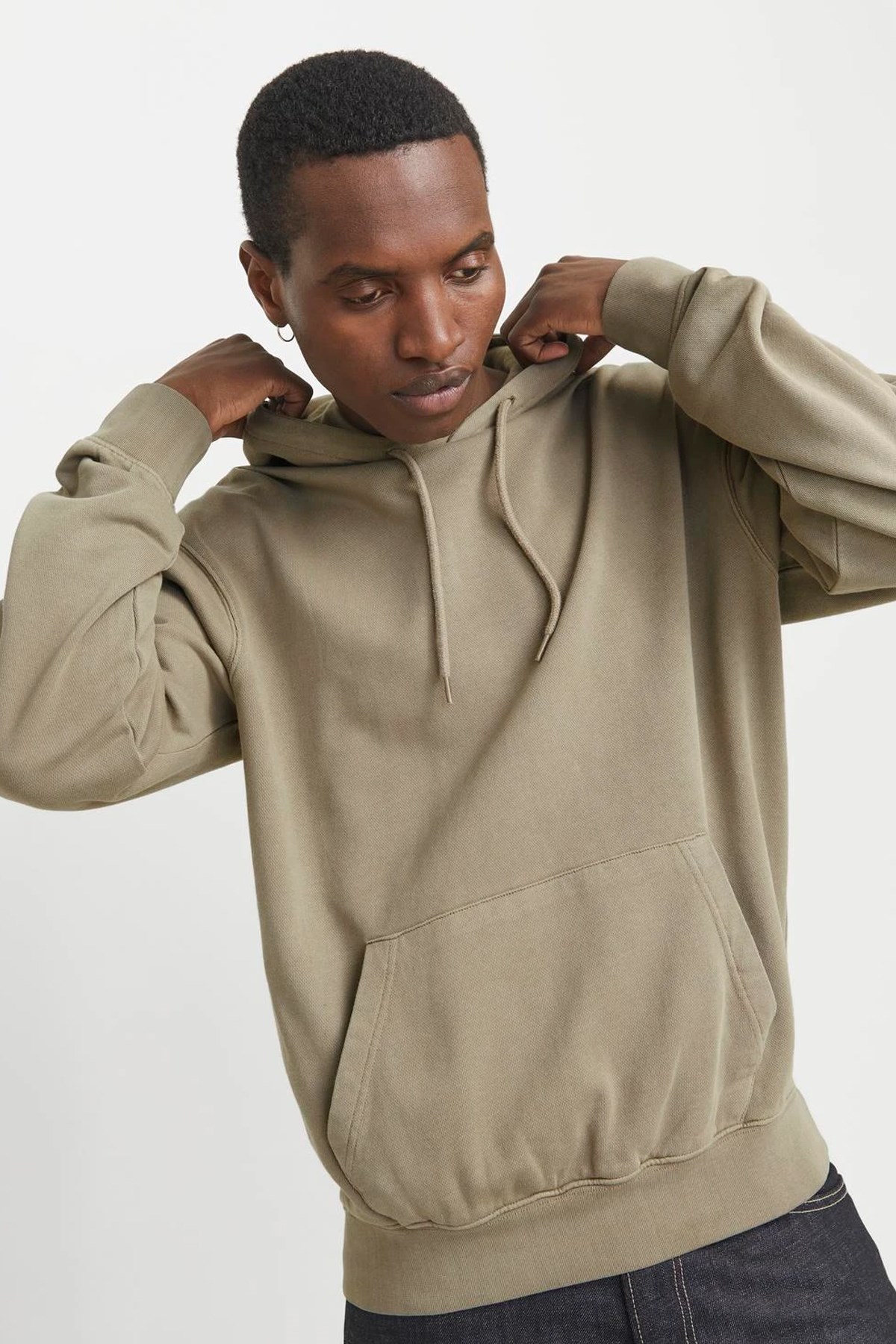 Jack & Jones Jjecharge Faded Erkek Sweatshirt 12268272 Gümüş