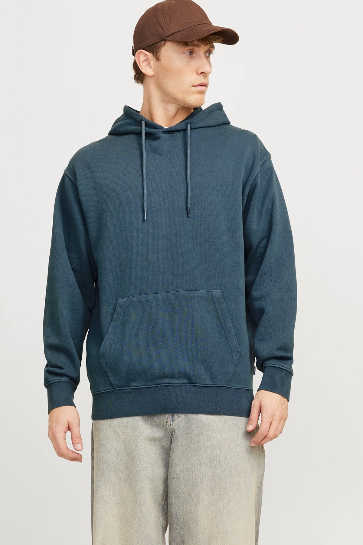 Jack & Jones Jjecharge Faded Erkek Sweatshirt 12268272 Mavi