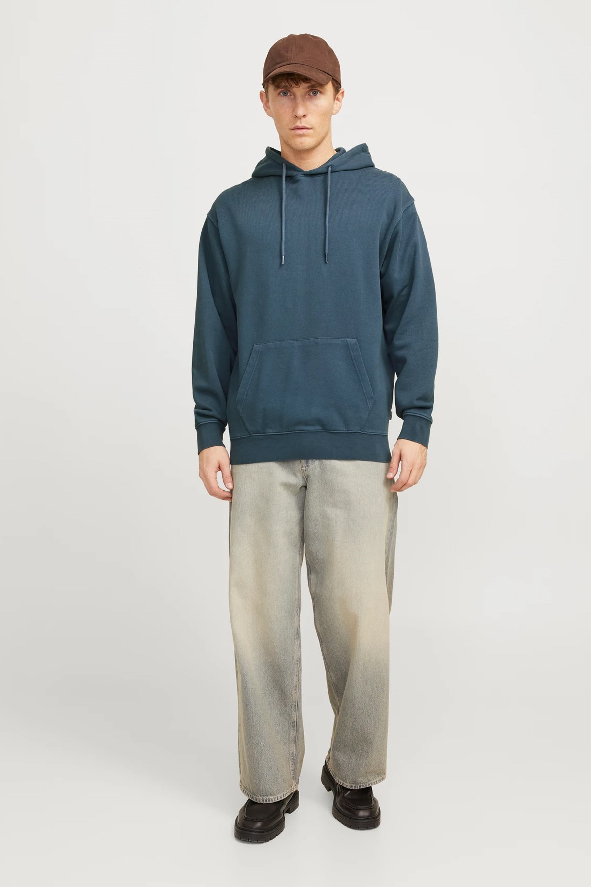 Jack & Jones Jjecharge Faded Erkek Sweatshirt 12268272 Mavi