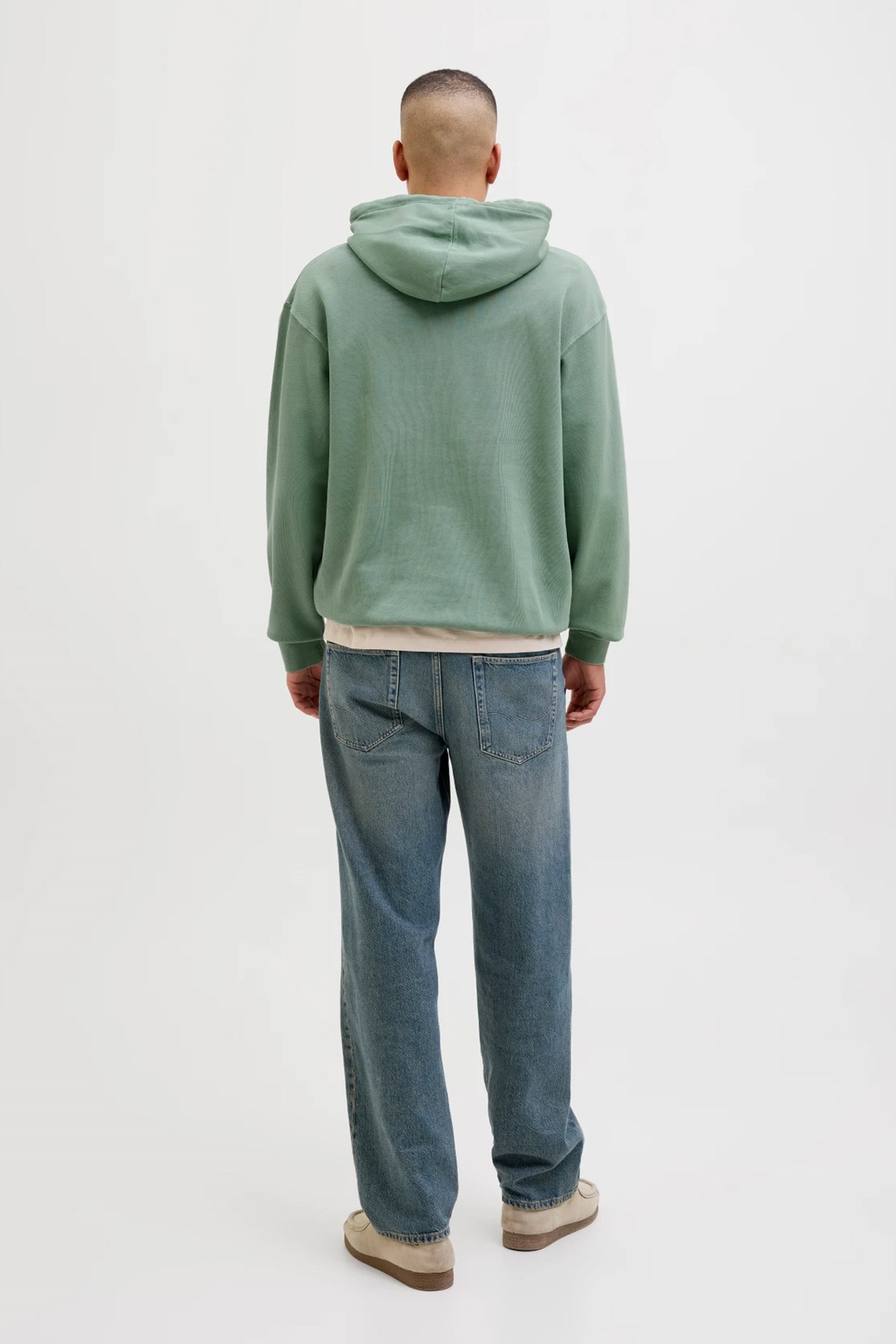 Jack & Jones Jjecharge Faded Erkek Sweatshirt 12268272 Yeşil