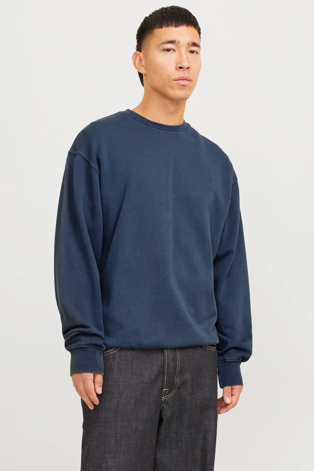 Jack & Jones Jjecharge Erkek Sweatshirt 12268273 İndigo