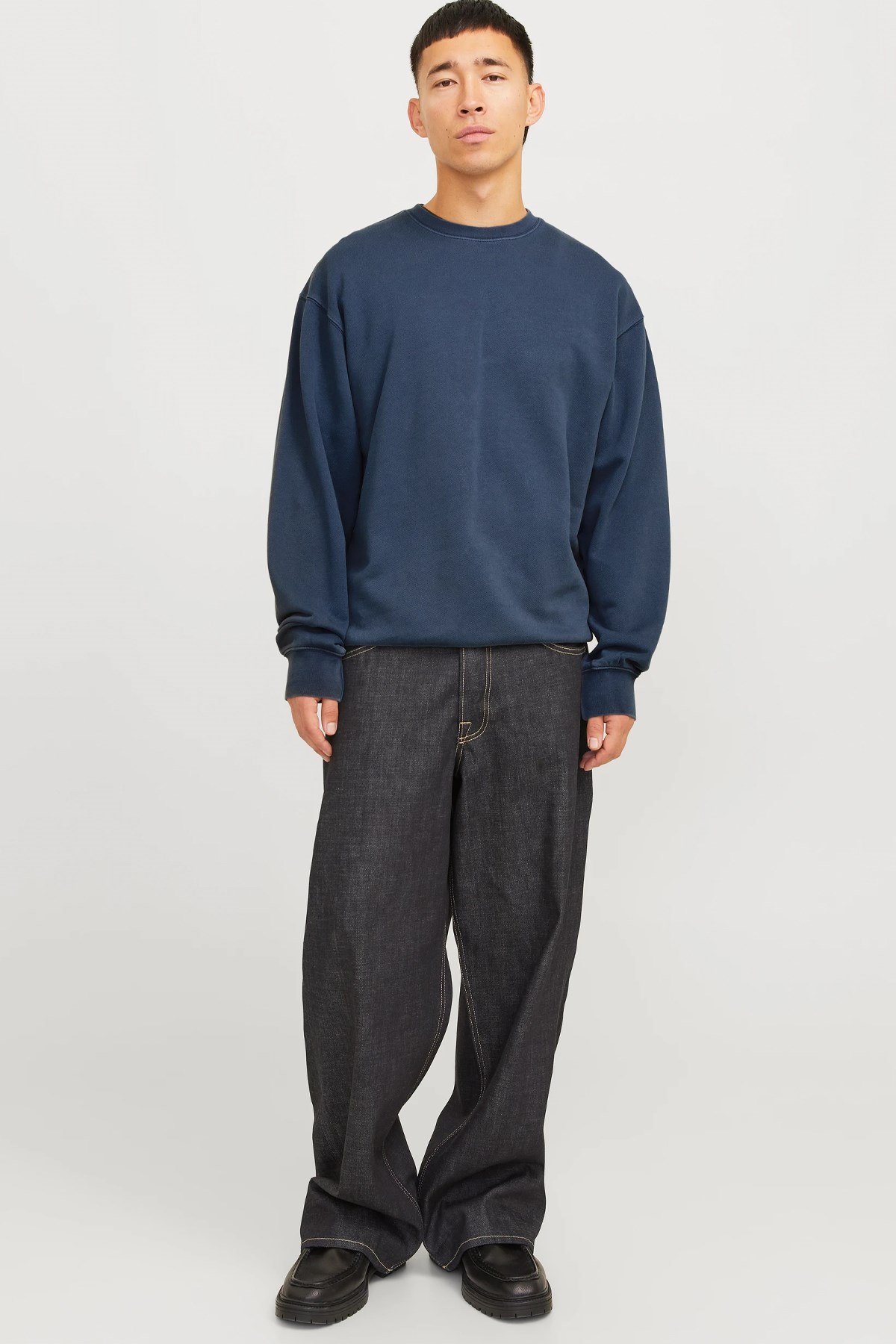 Jack & Jones Jjecharge Erkek Sweatshirt 12268273 İndigo