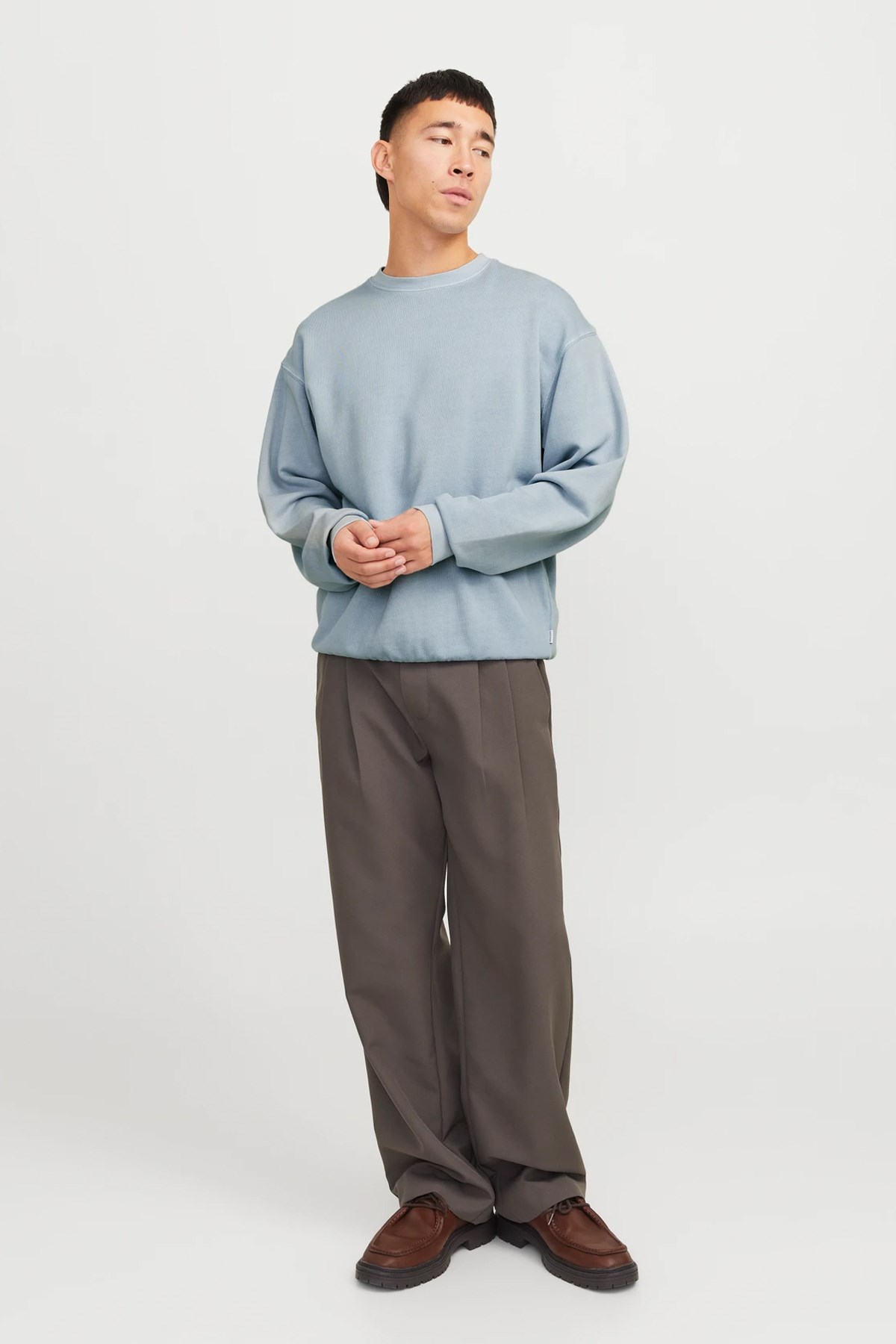 Jack & Jones Jjecharge Erkek Sweatshirt 12268273 Mavi